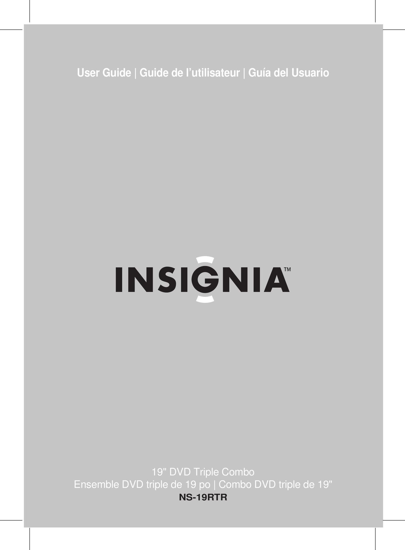 Insignia NS-19RTR TV DVD Combo User Manual
