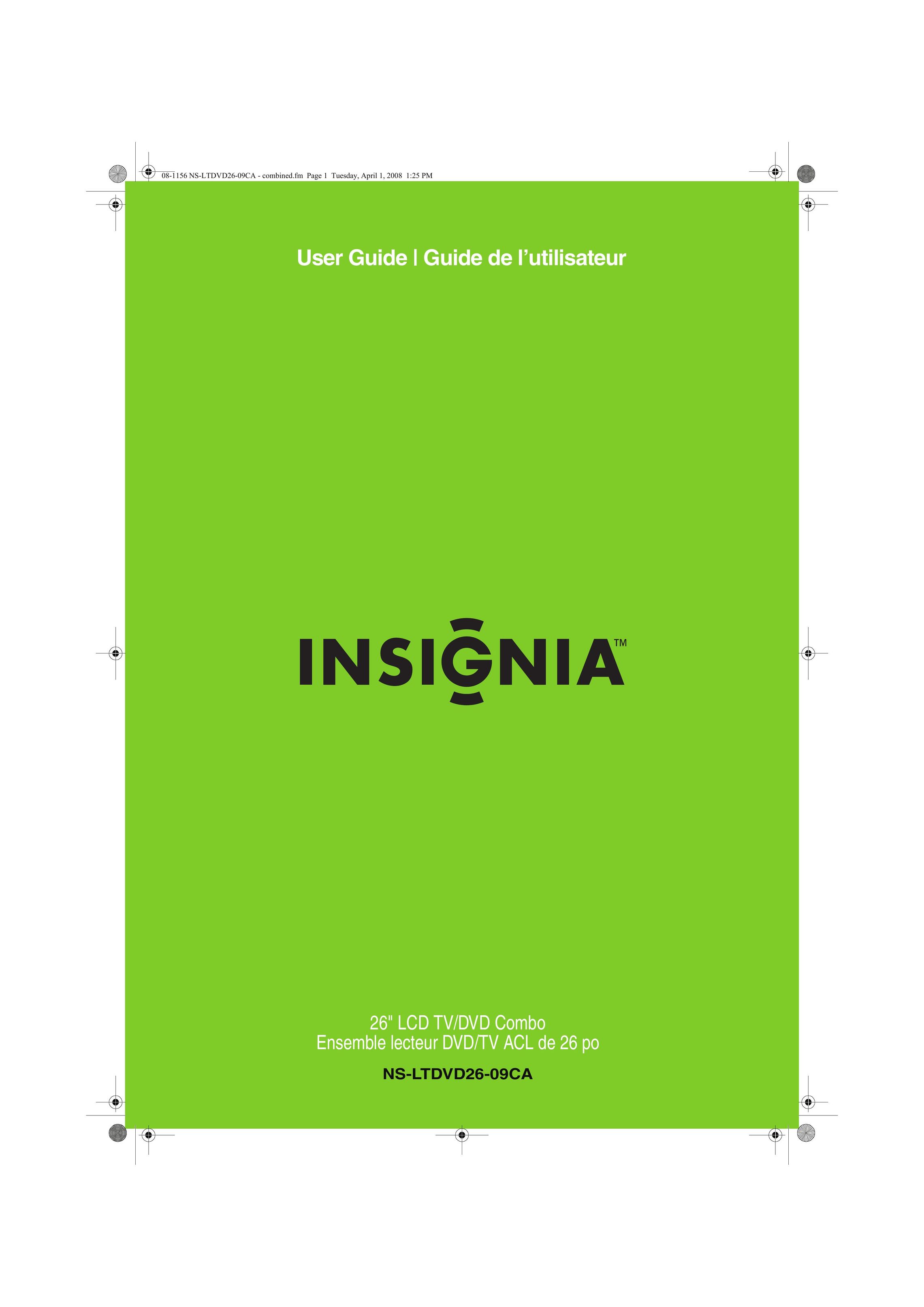 Insignia NS-LTDVD26-09CA TV DVD Combo User Manual
