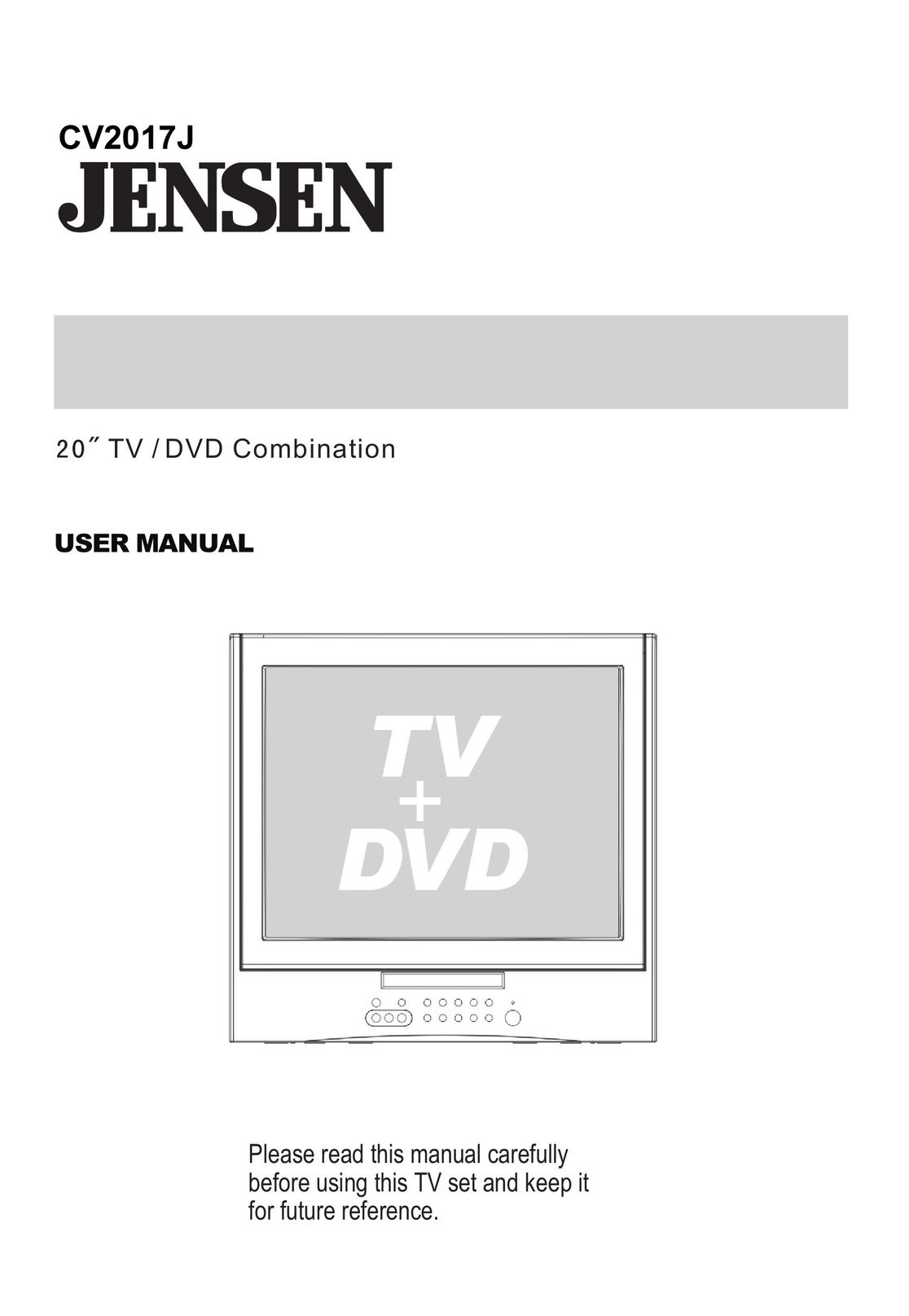 Jensen Tools CV2017J TV DVD Combo User Manual