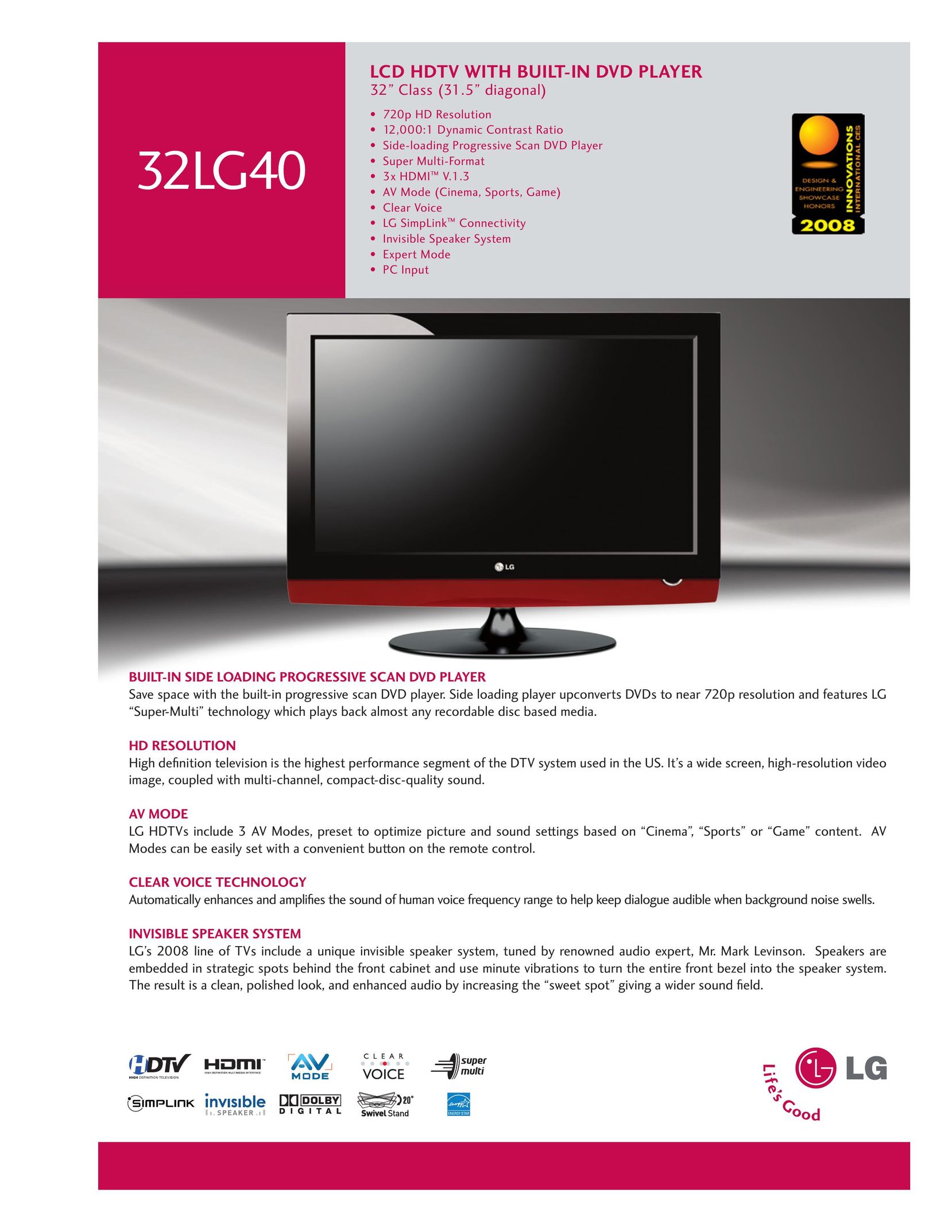 LG Electronics 3240 TV DVD Combo User Manual
