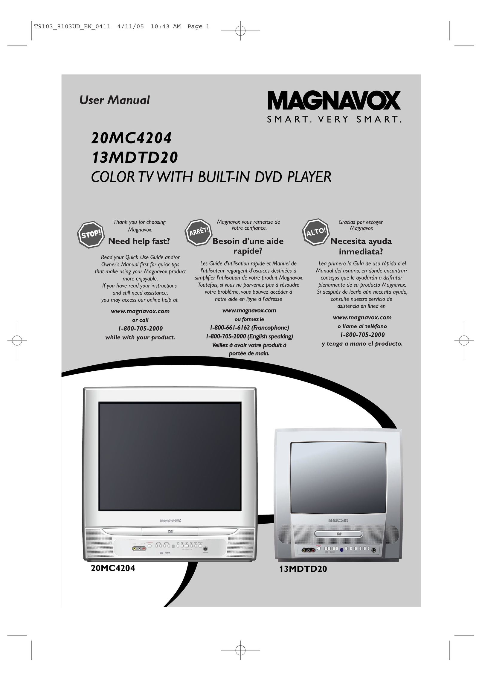 Magnavox 20MC4204 TV DVD Combo User Manual