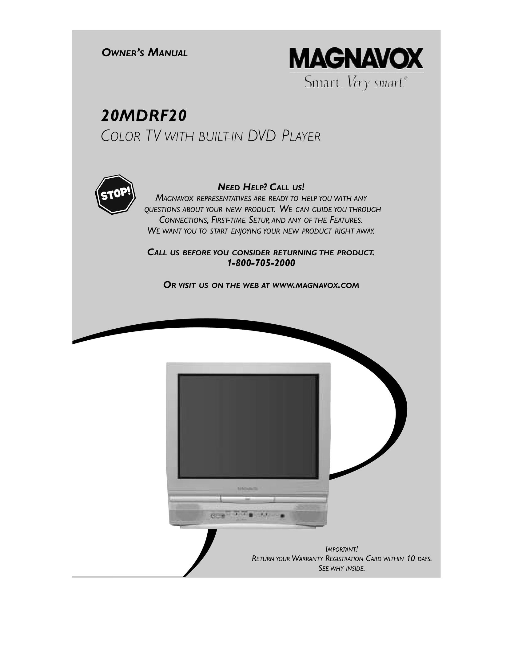 Magnavox 20MDRF20 TV DVD Combo User Manual