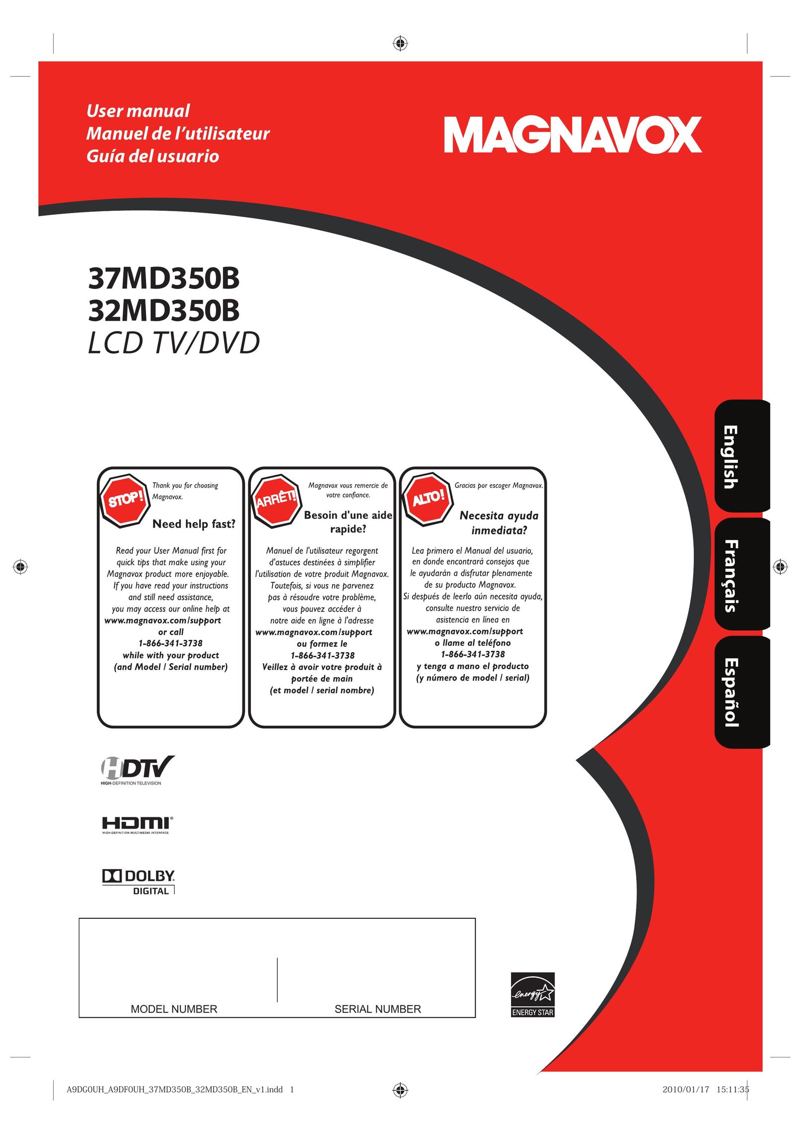 Download Magnavox 37md350b F7 Tv Dvd Combo User Manual Guide