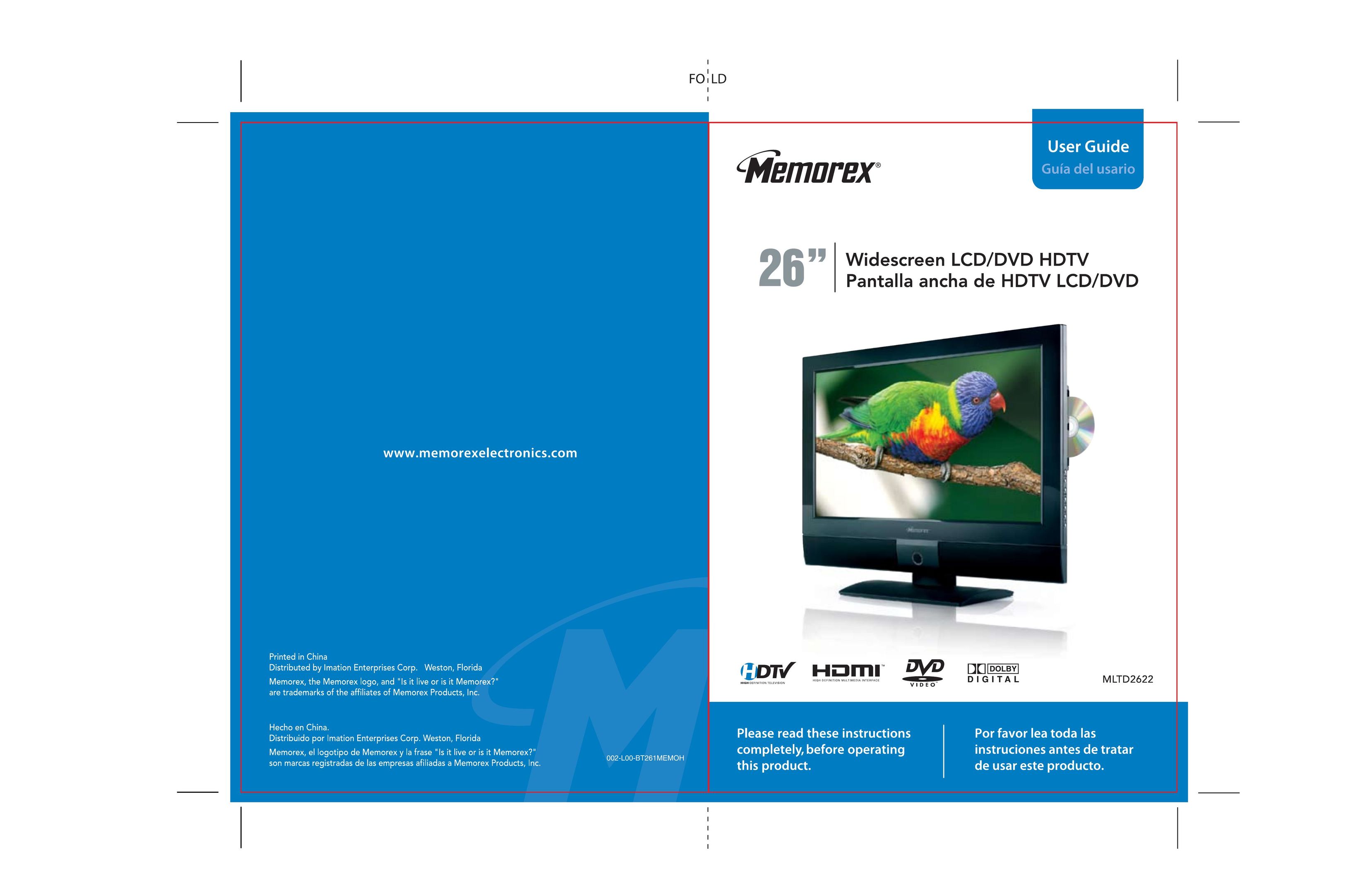 Memorex MLTD2622 TV DVD Combo User Manual