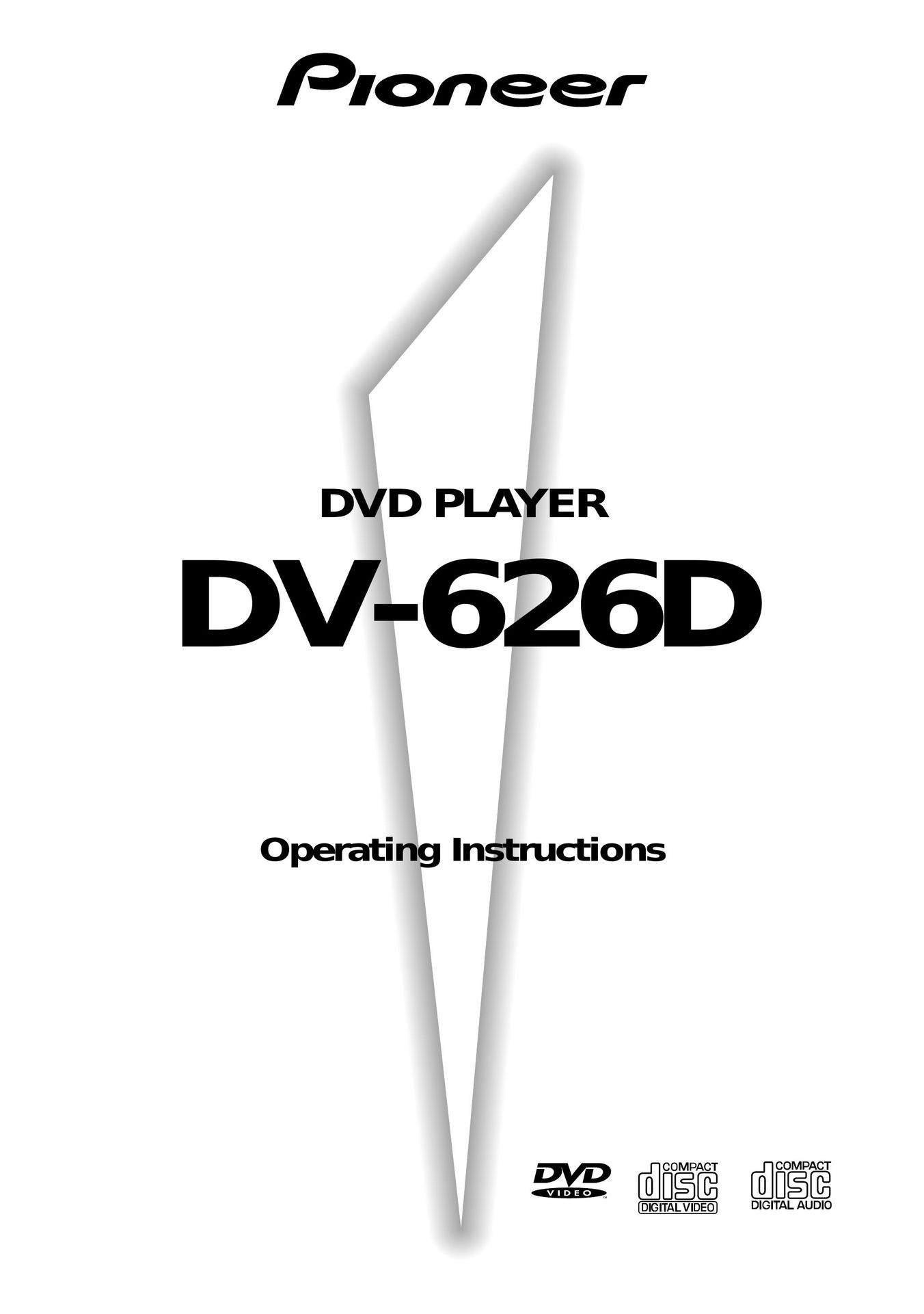 Pioneer Dv-626D TV DVD Combo User Manual