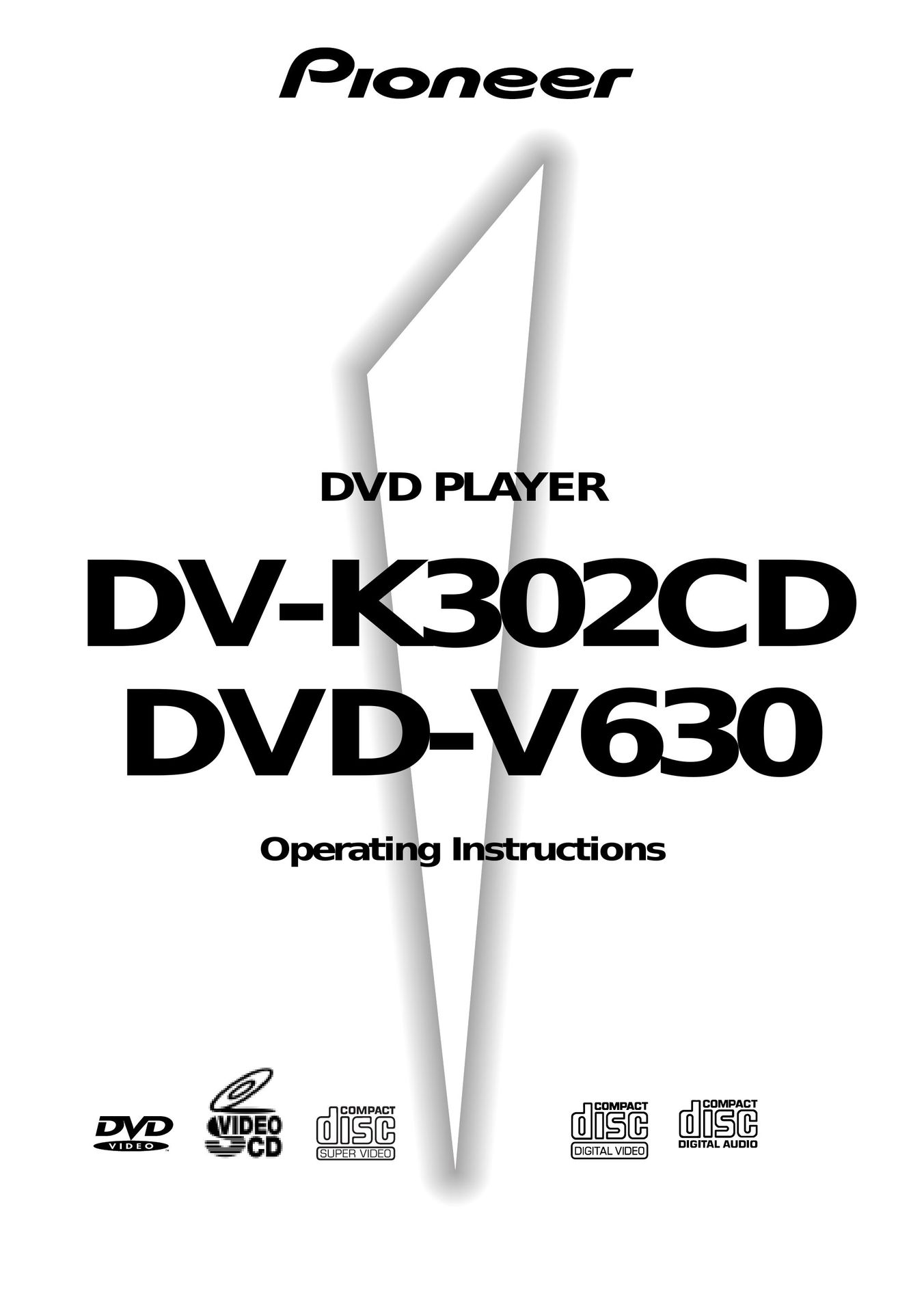 Pioneer DV-K302CD TV DVD Combo User Manual