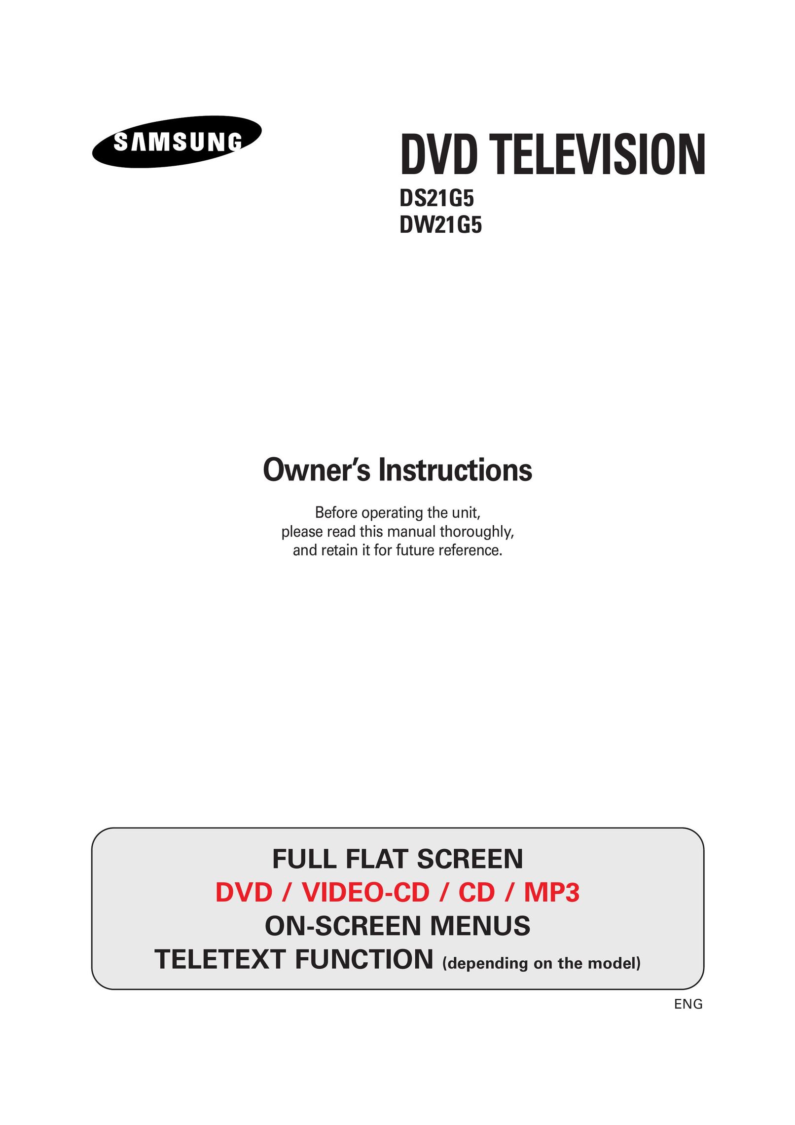 Samsung DS-21G5 TV DVD Combo User Manual