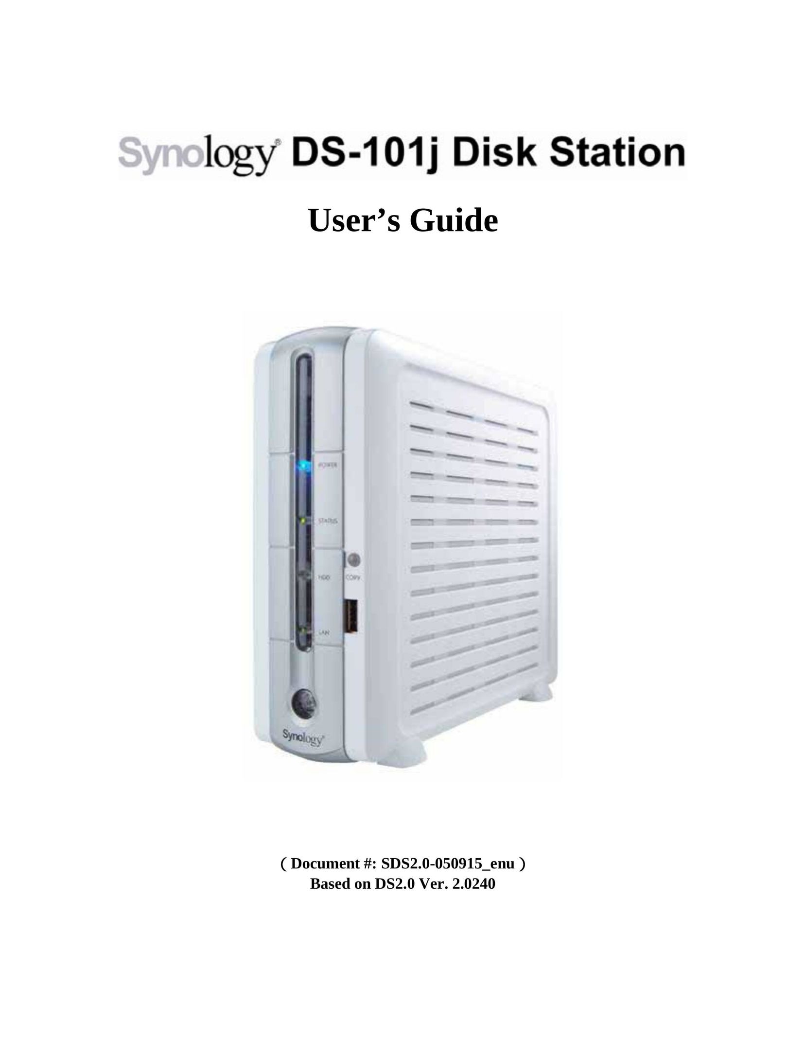 Synology DS2.0 Ver. 2.0240 TV DVD Combo User Manual
