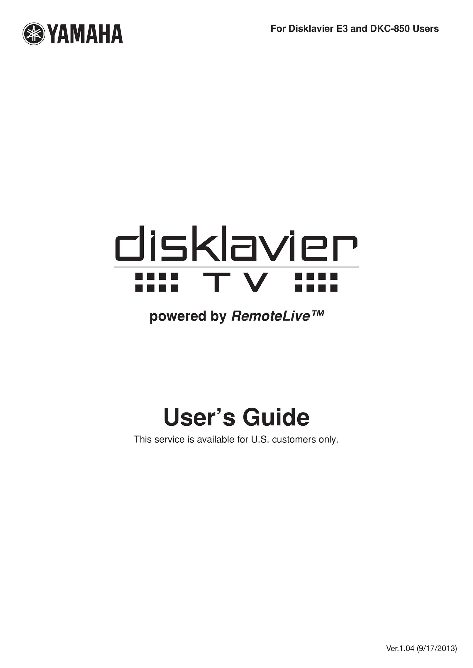 Yamaha DKC-850 TV DVD Combo User Manual