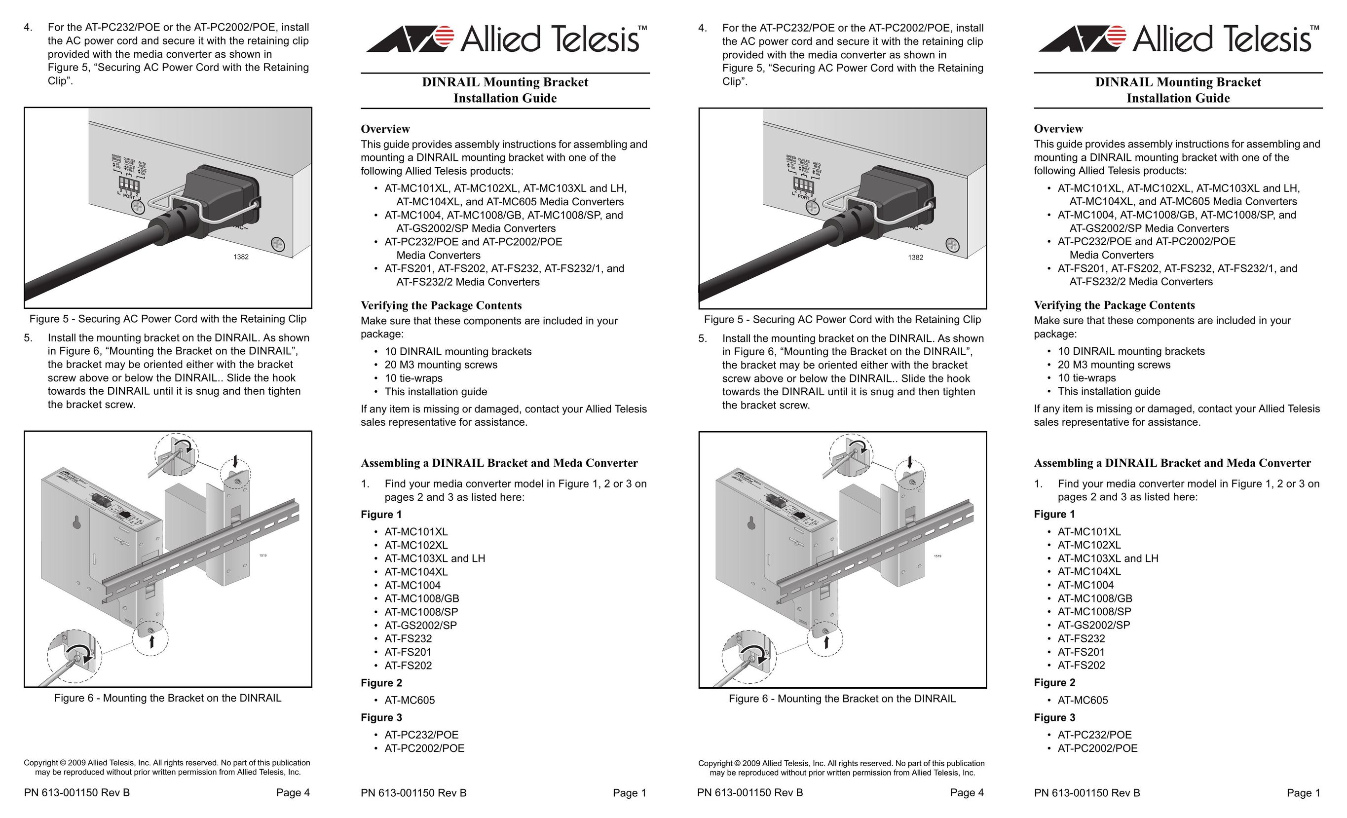 Allied Telesis AT-MC101XL TV Mount User Manual