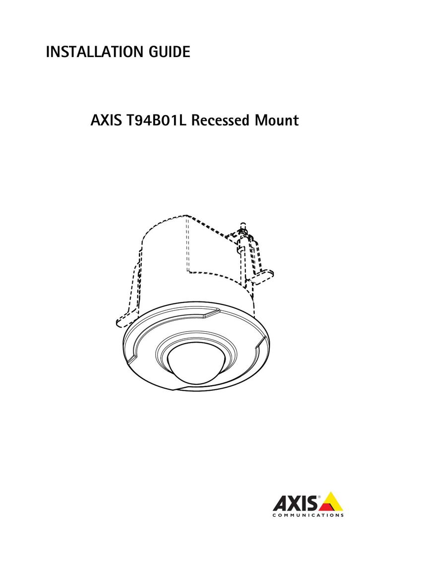 Axis Communications T94B01L TV Mount User Manual