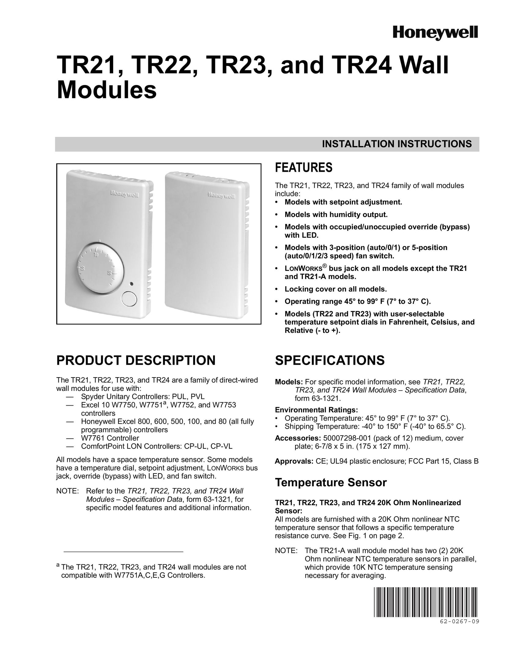 Honeywell TR22 TV Mount User Manual