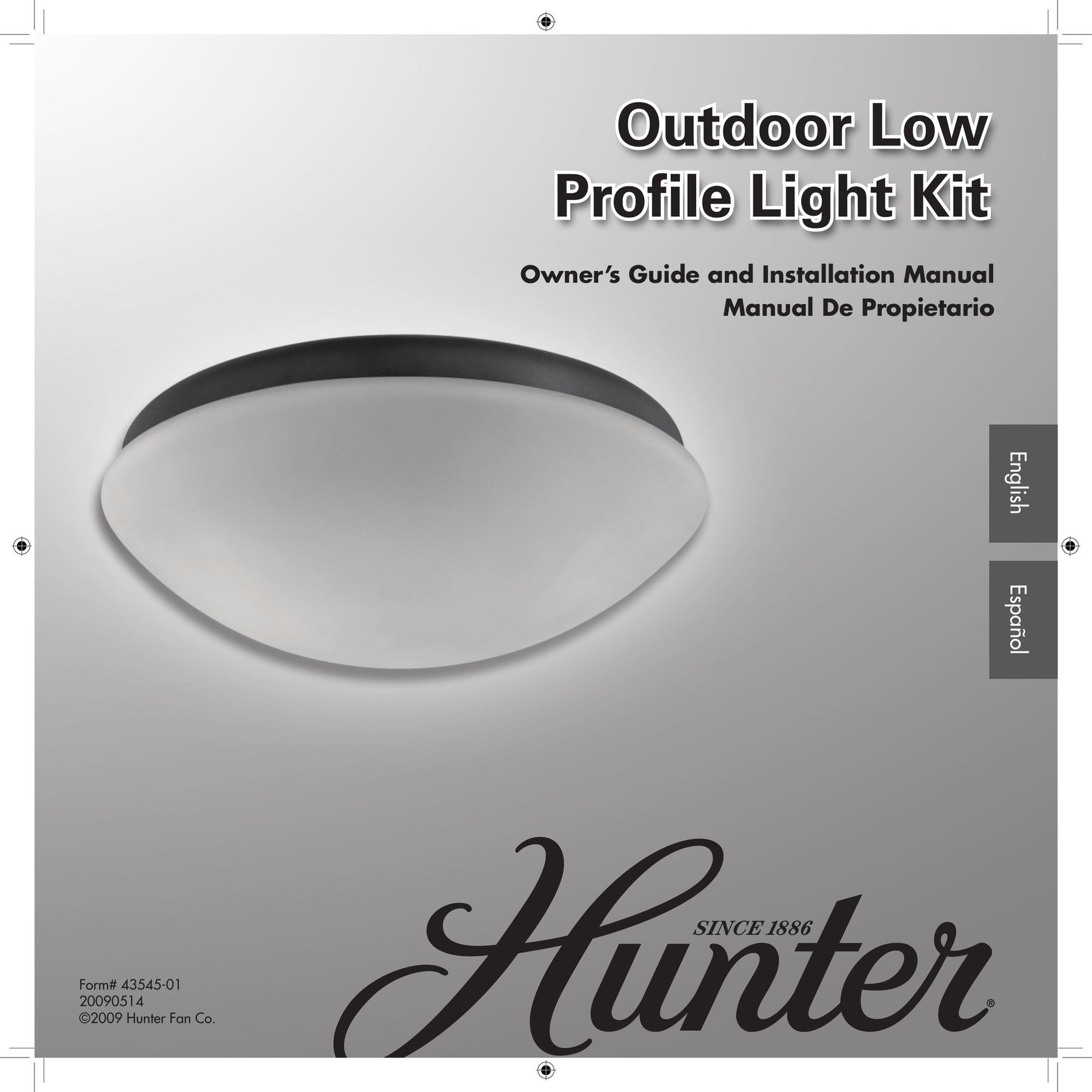Hunter Fan 43545-01 TV Mount User Manual