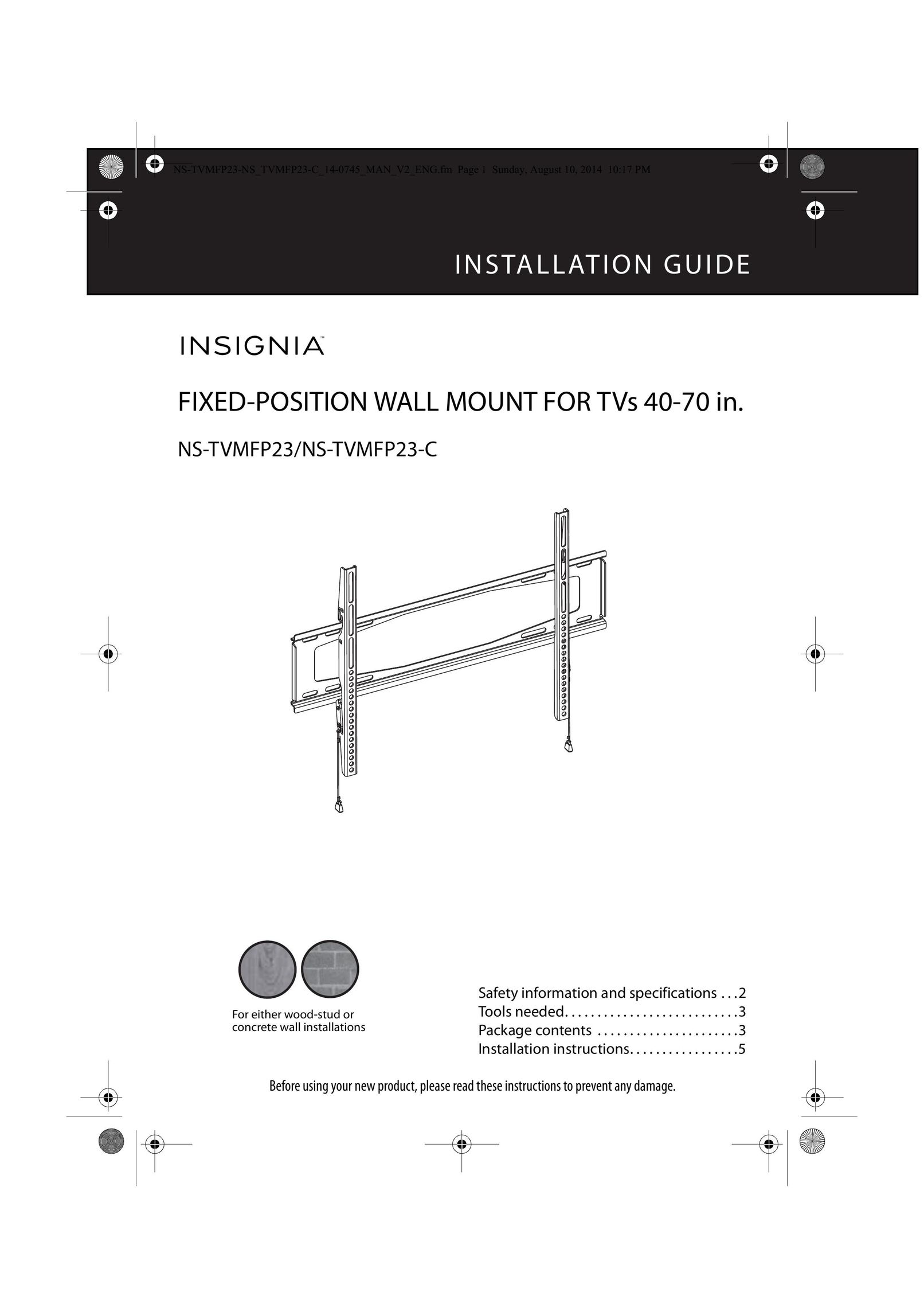 Insignia NS-TVMFP23 TV Mount User Manual