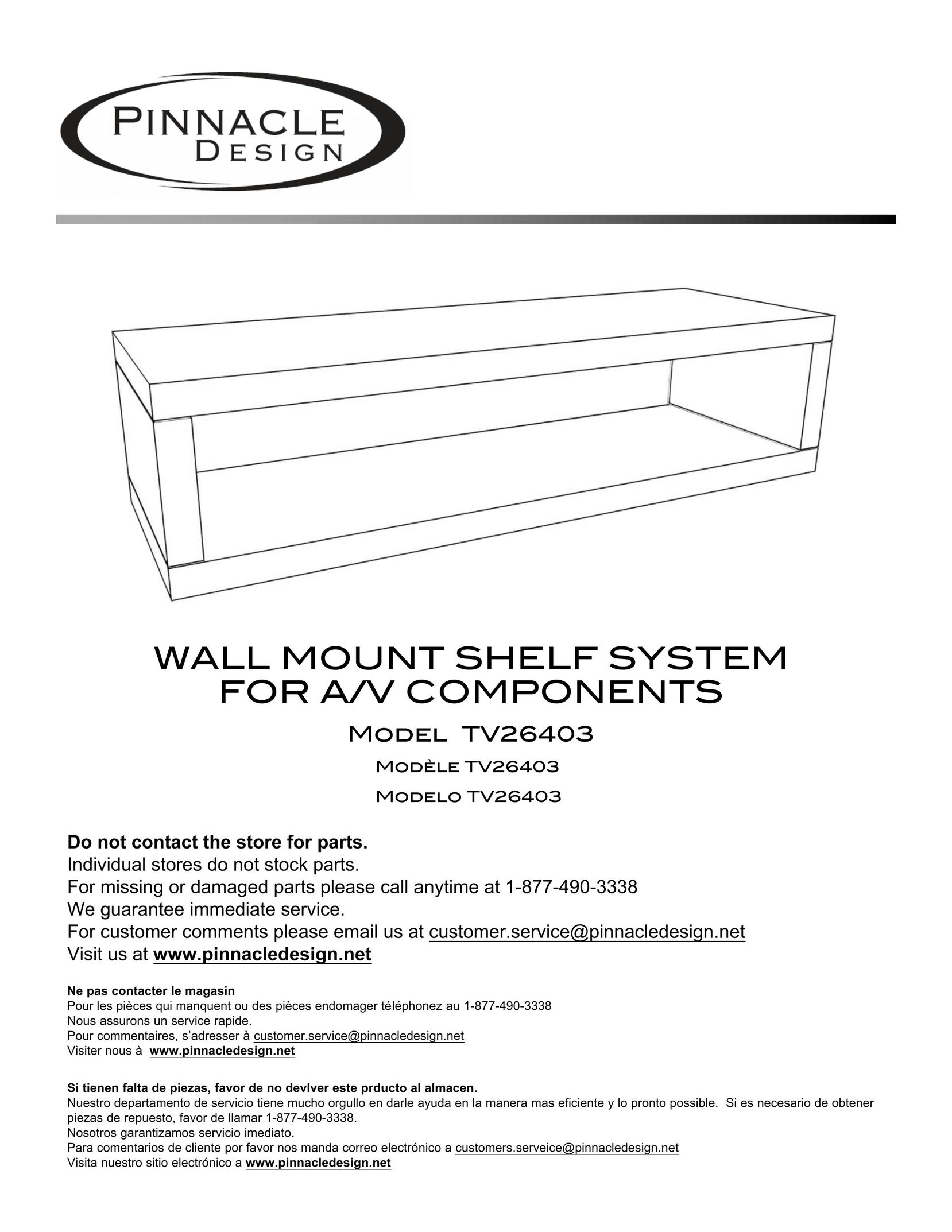 Pinnacle Design TV26403 TV Mount User Manual