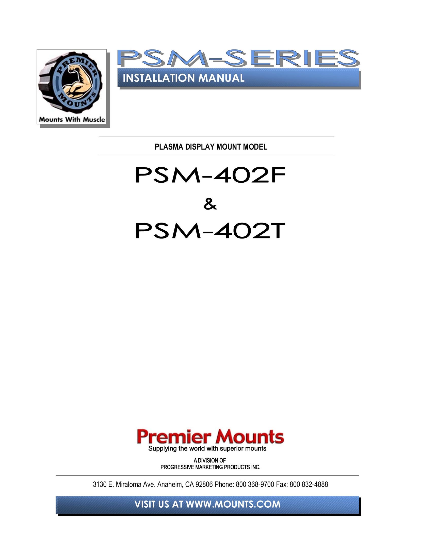 Premier Mounts PSM-402T TV Mount User Manual