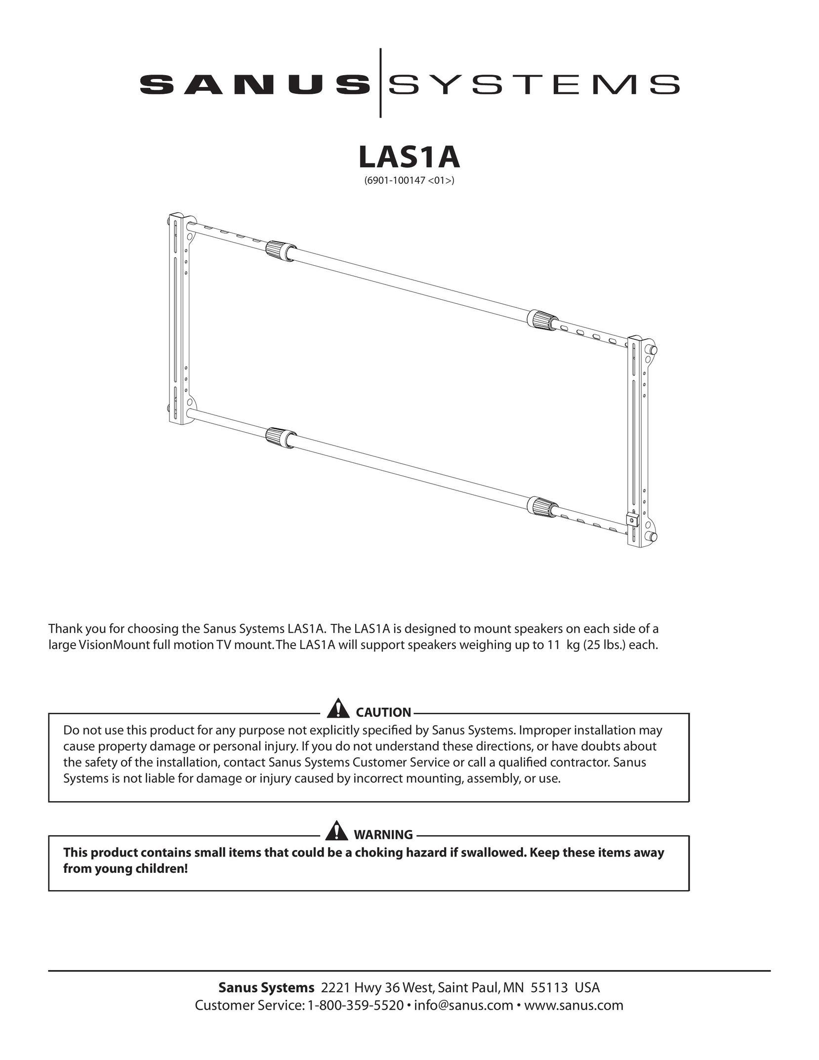 Sanus Systems LAS1A TV Mount User Manual