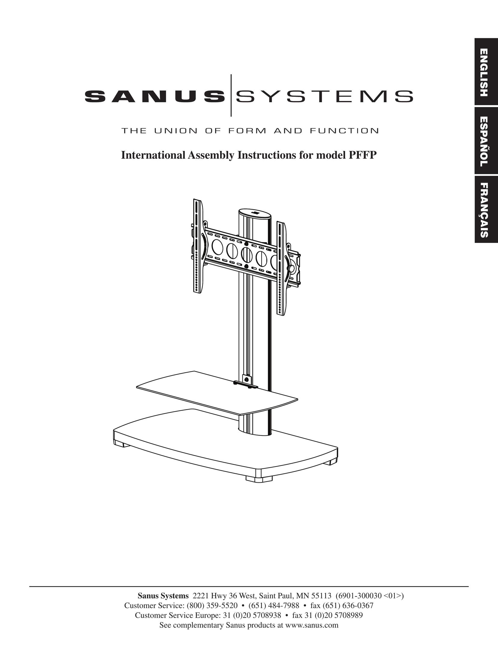 Sanus Systems PFFP TV Mount User Manual