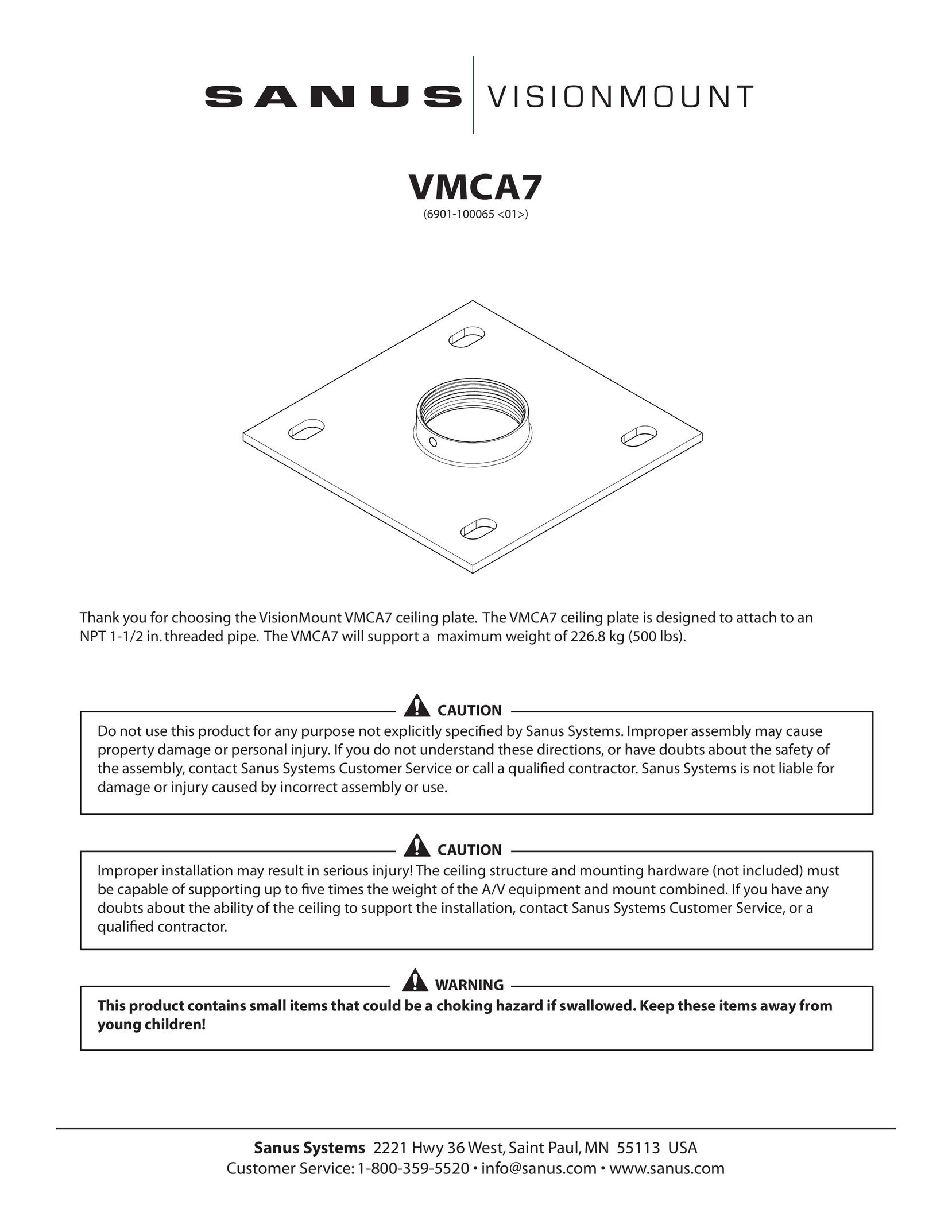 Sanus Systems VMCA7 TV Mount User Manual