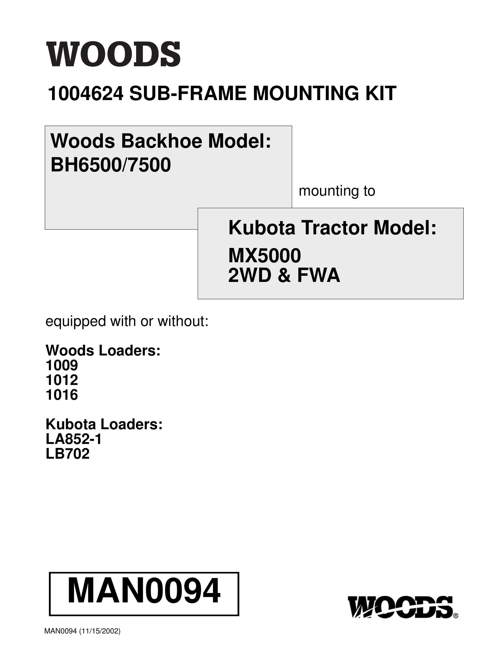 Woods Equipment 1004624 TV Mount User Manual