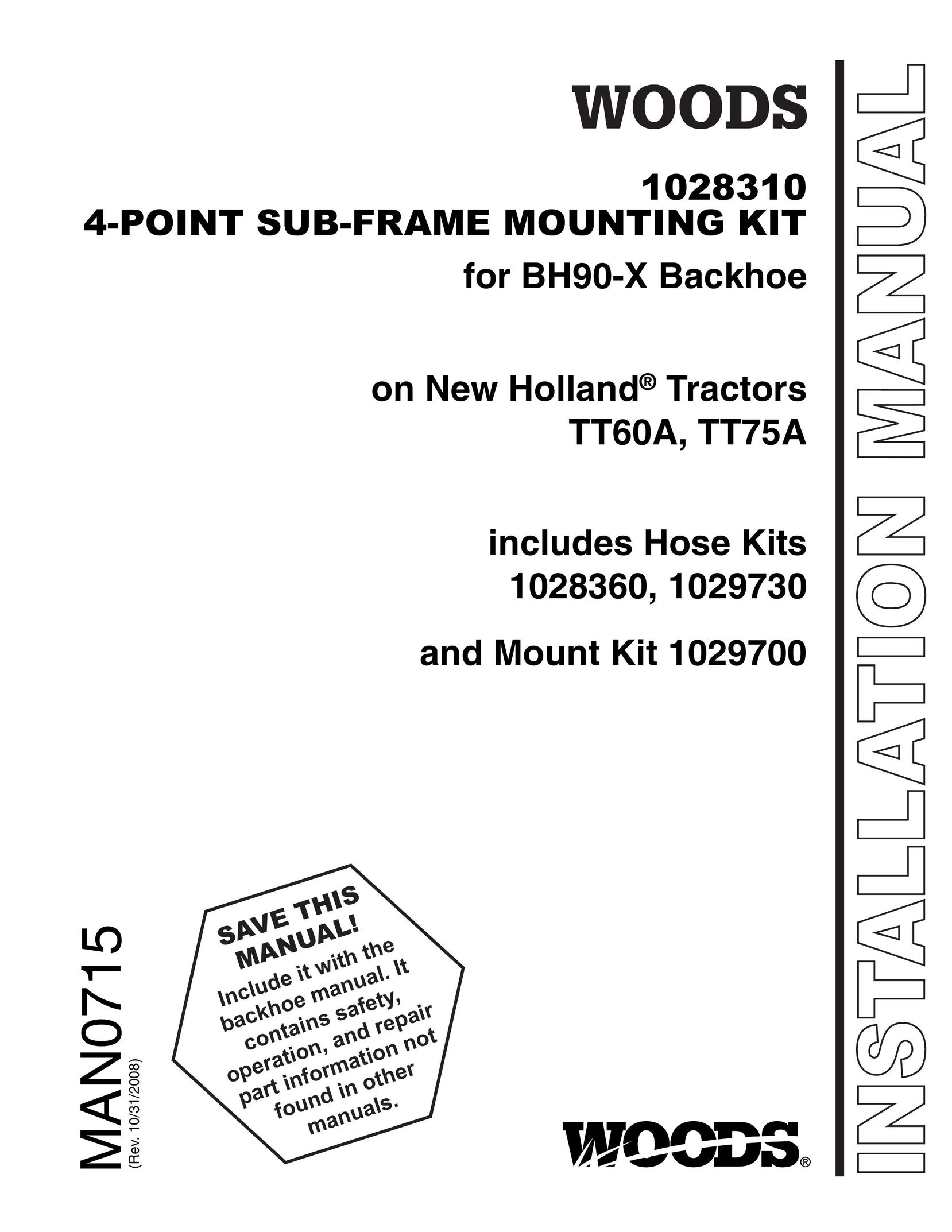 Woods Equipment 1028310 TV Mount User Manual
