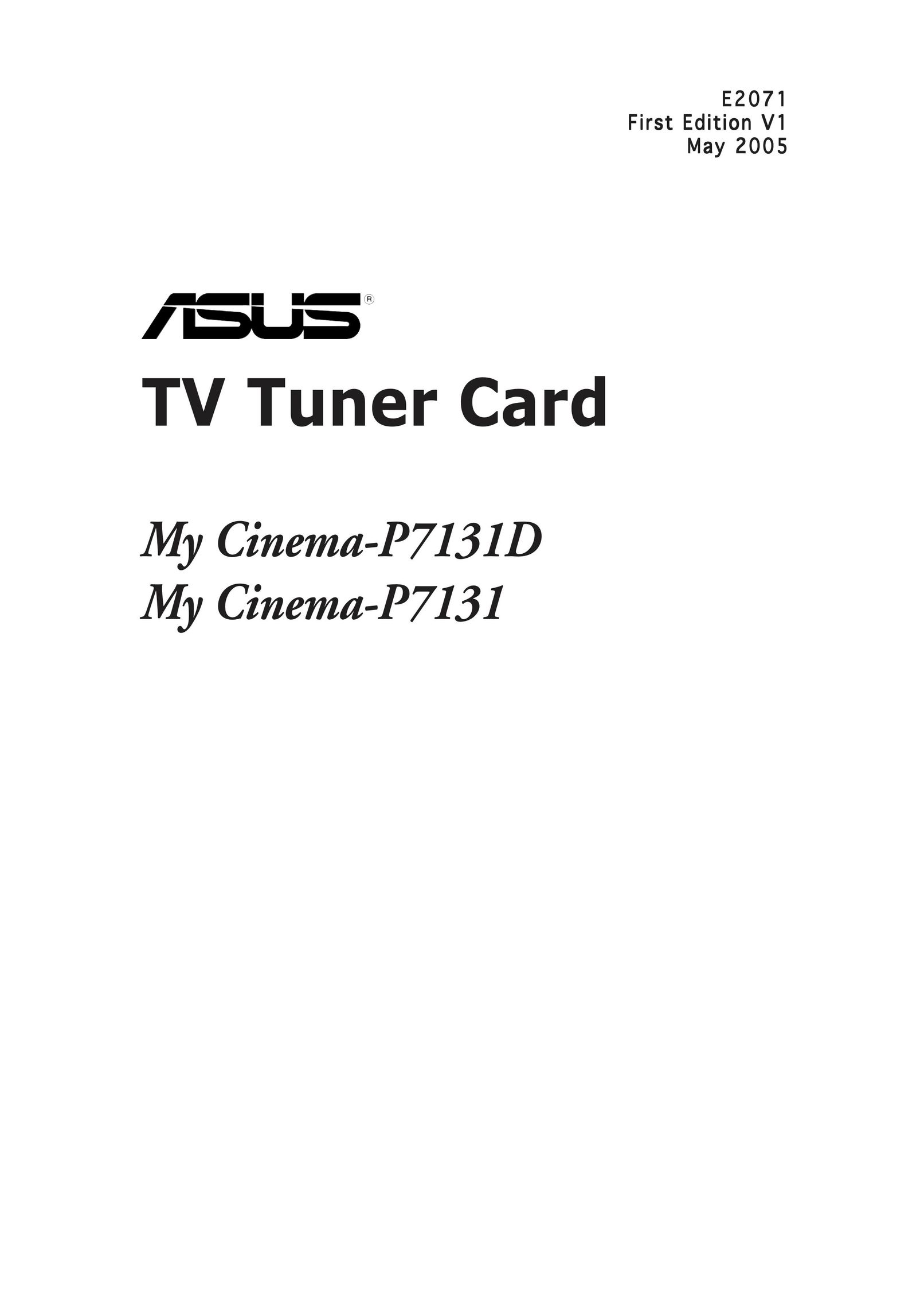 Asus P7131D TV Receiver User Manual