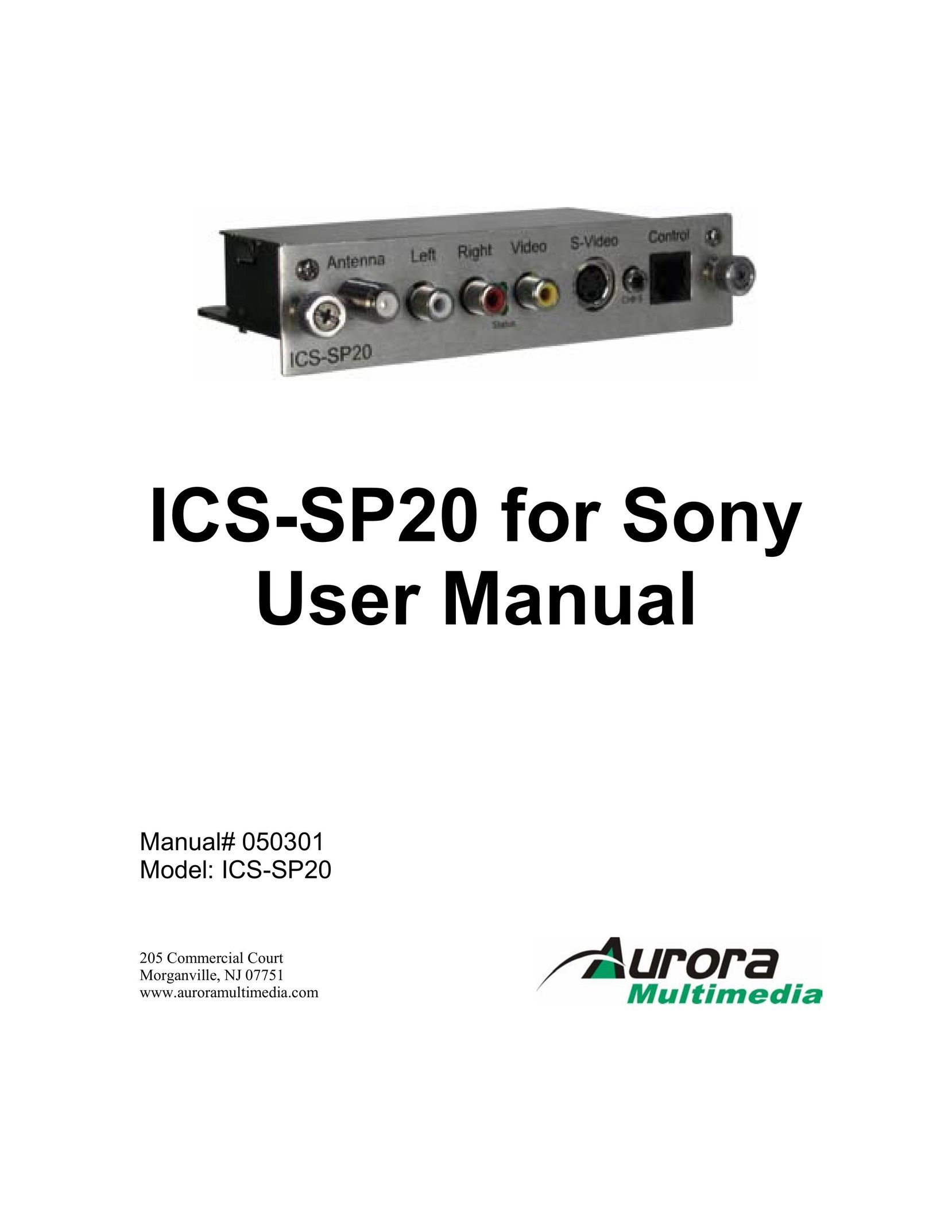 Aurora Multimedia ICS-SP20 TV Receiver User Manual