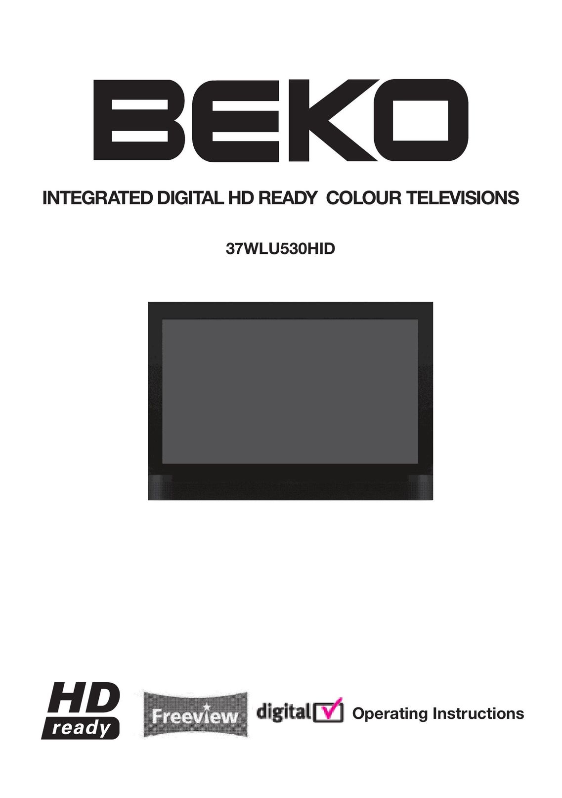 Beko 37WLU530HID TV Receiver User Manual