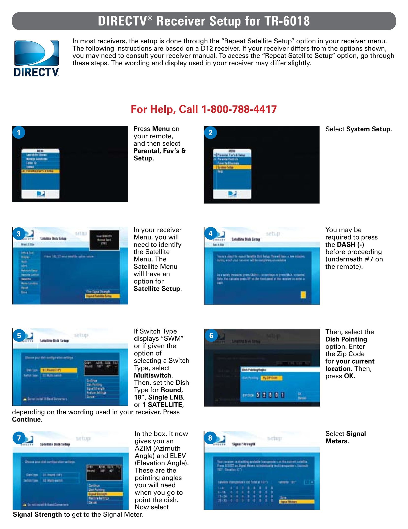 DirecTV TR-6018 TV Receiver User Manual