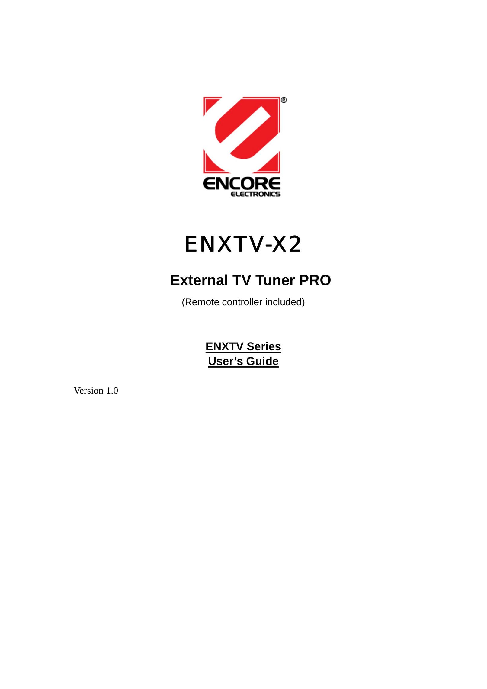 Encore electronic ENXTV-X2 TV Receiver User Manual