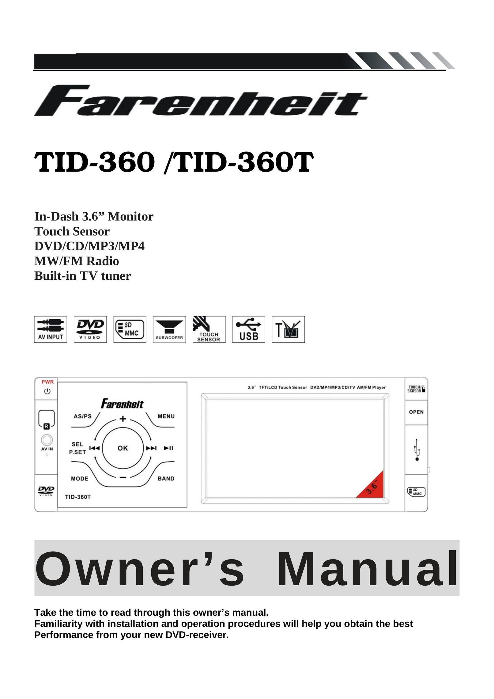Farenheit Technologies TID-360T TV Receiver User Manual