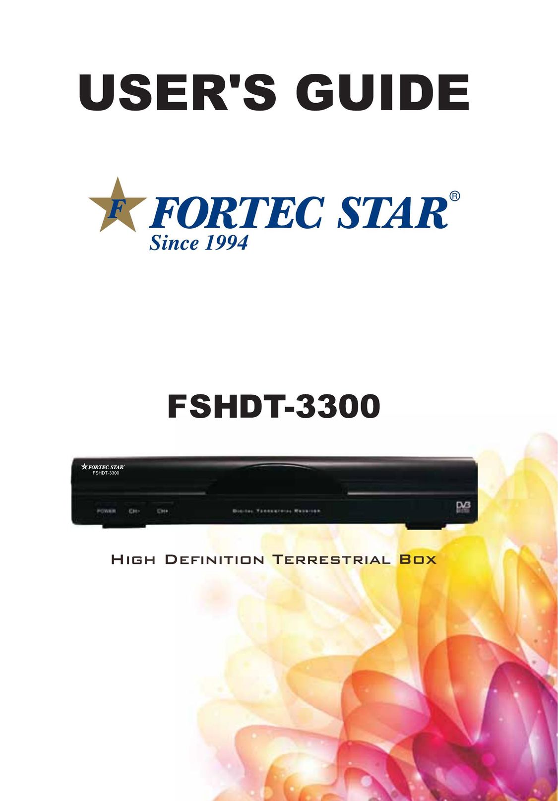 Fortec FSHDT-3300 TV Receiver User Manual