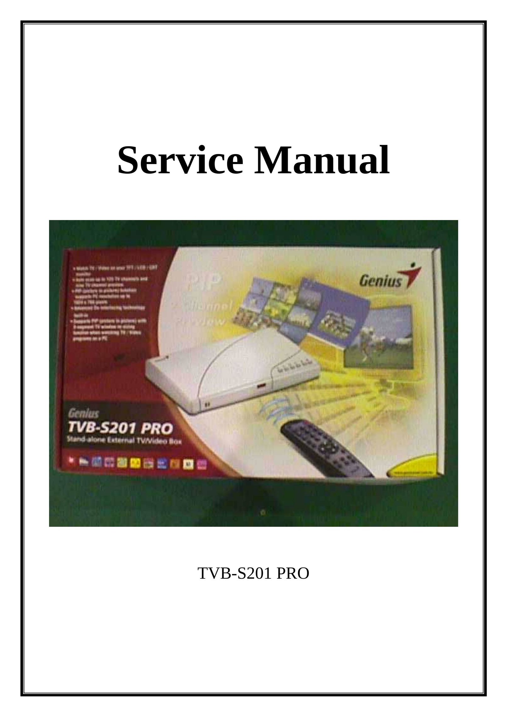 Genius TVB-S201 PRO TV Receiver User Manual