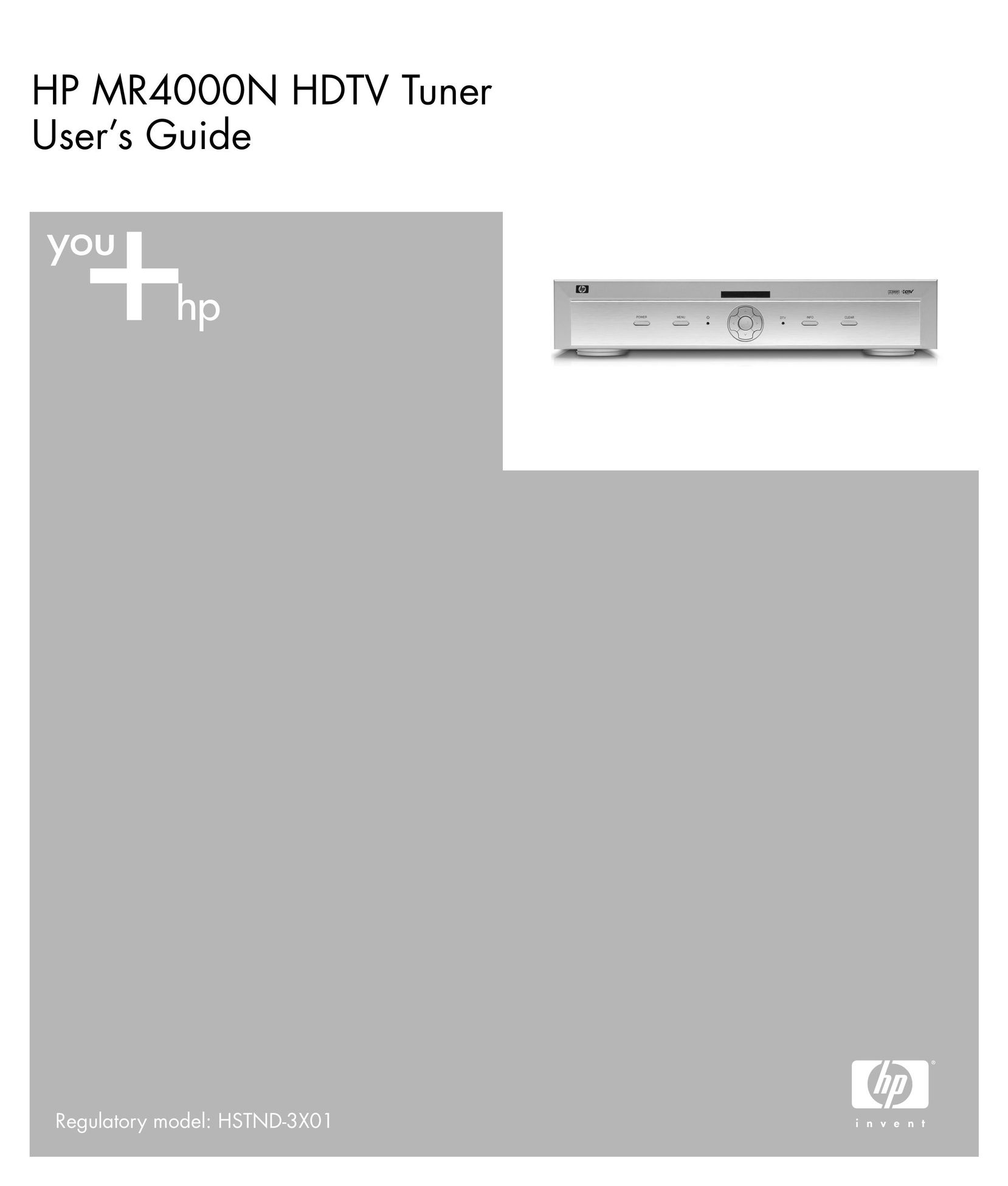 HP (Hewlett-Packard) MR4000N TV Receiver User Manual