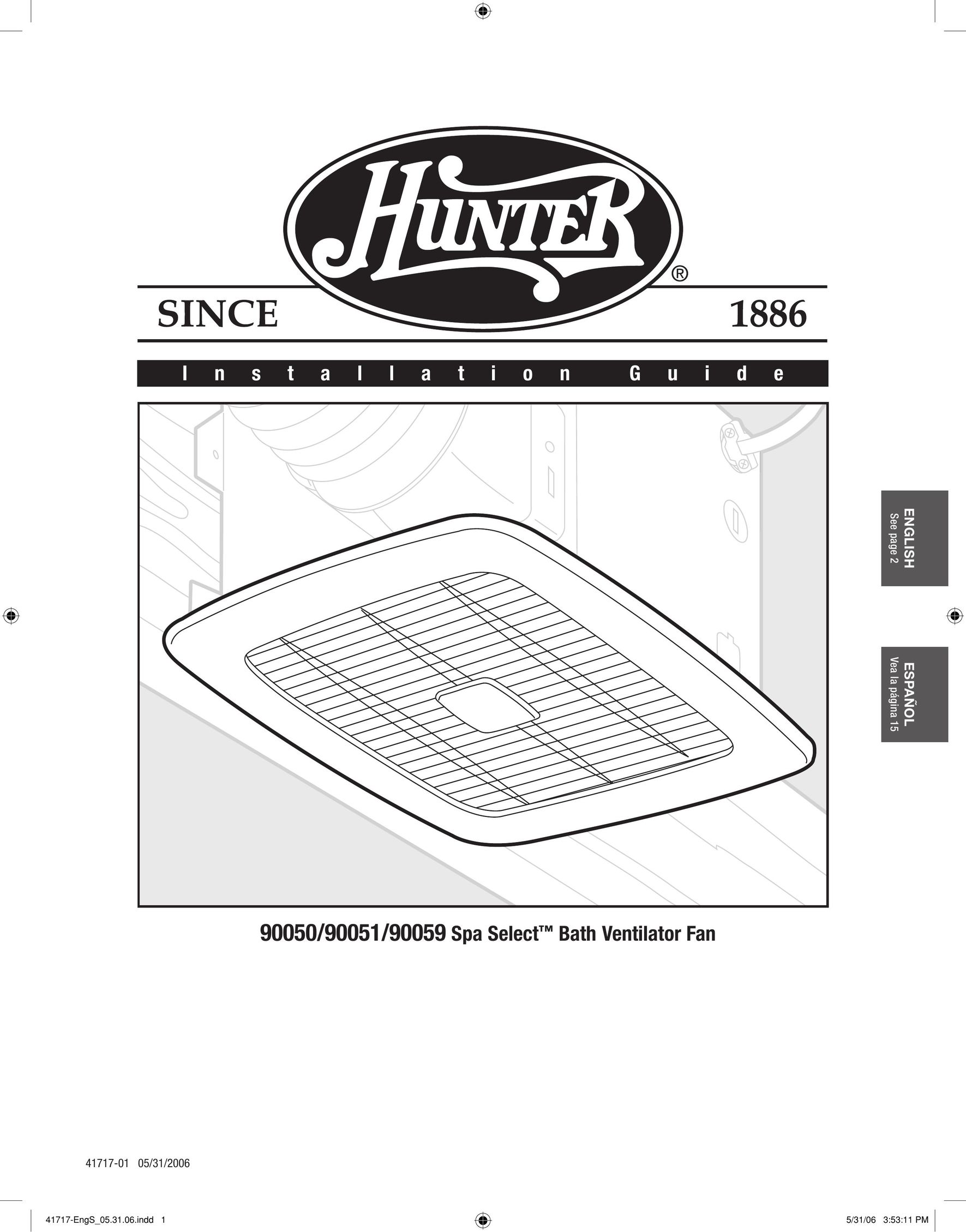 Hunter Fan 90059 TV Receiver User Manual