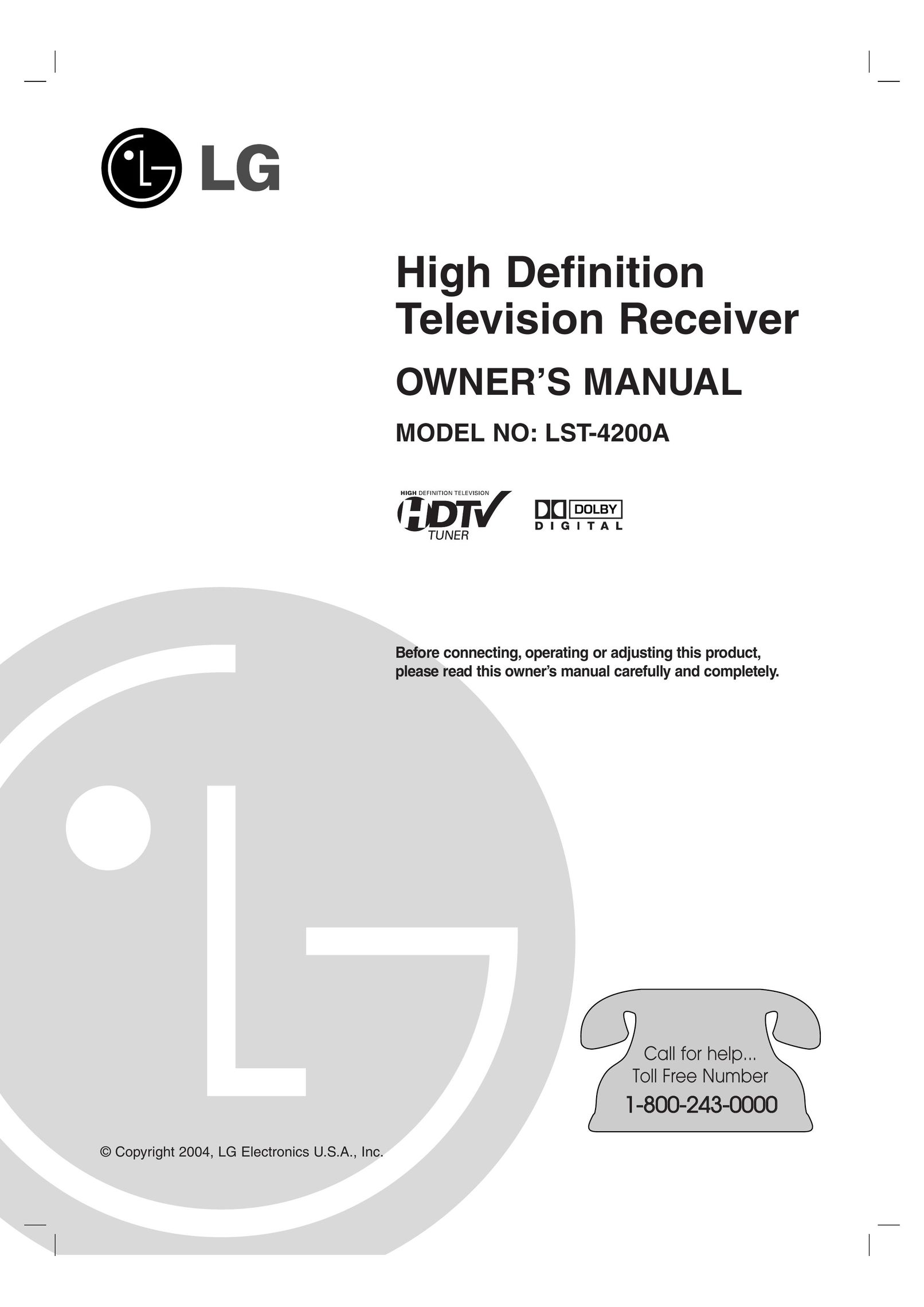 LG Electronics LST-4200A TV Receiver User Manual