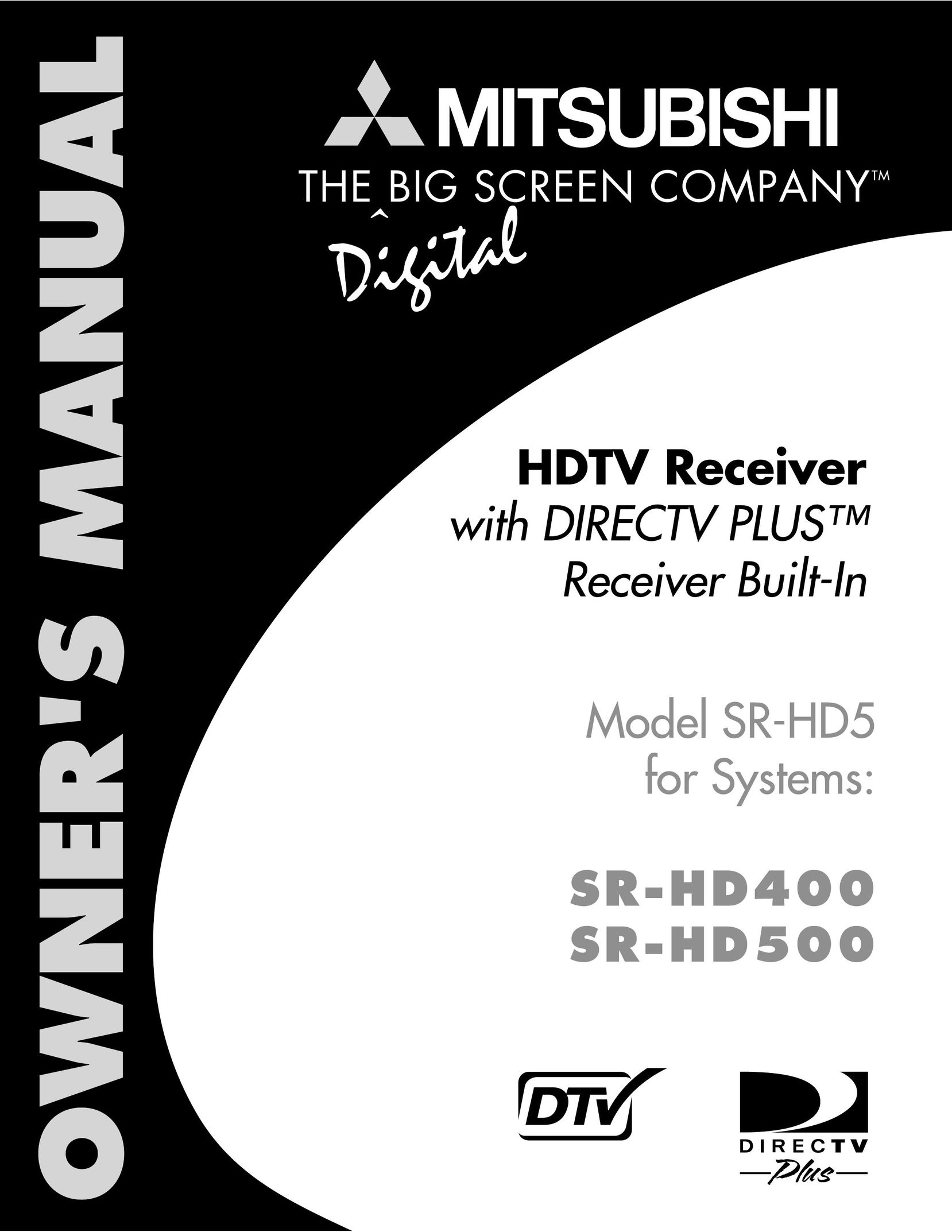 Mitsubishi Electronics SR-HD5 TV Receiver User Manual