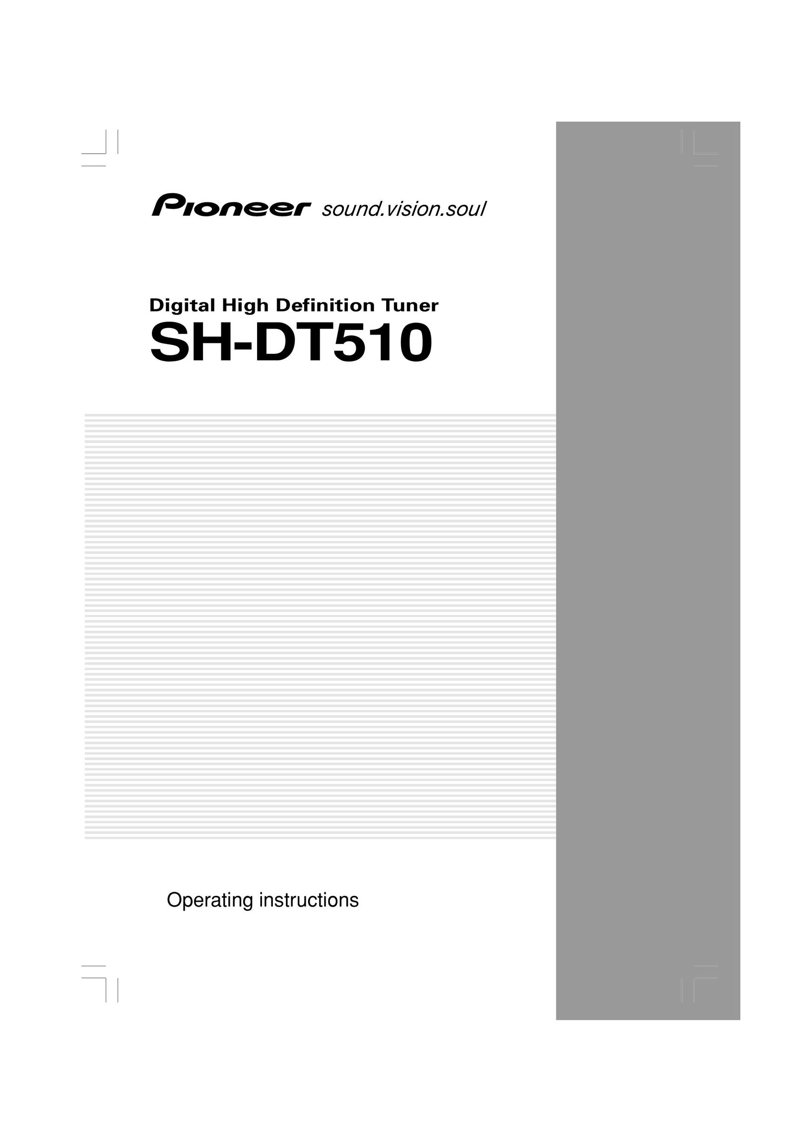 Pioneer SH-DT510 TV Receiver User Manual