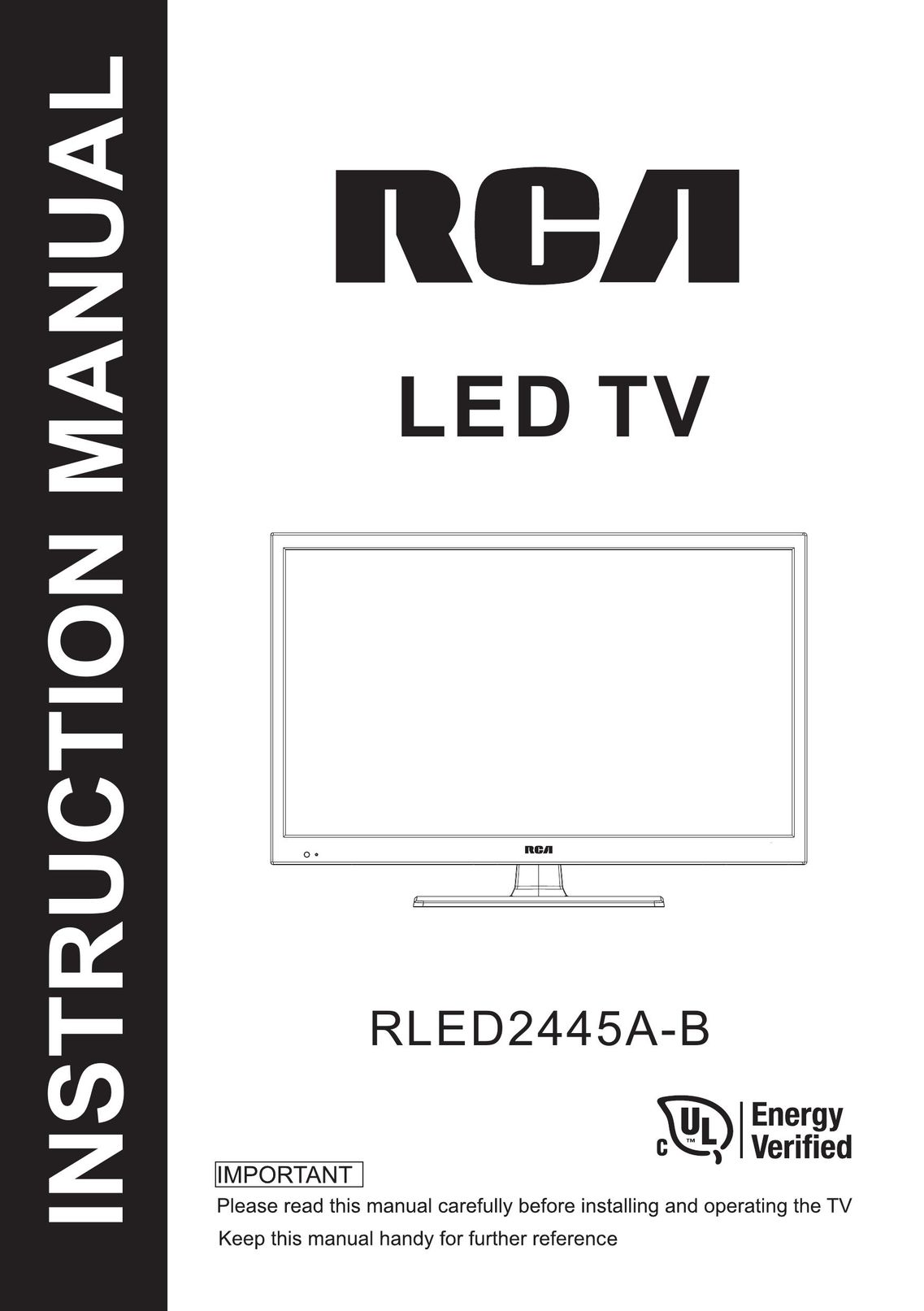 ProScan RLED2445A-B TV Receiver User Manual