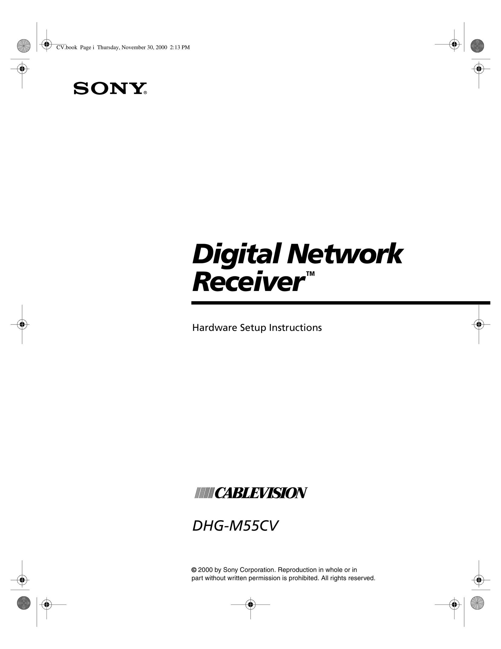 Sony DHG-M55CV TV Receiver User Manual