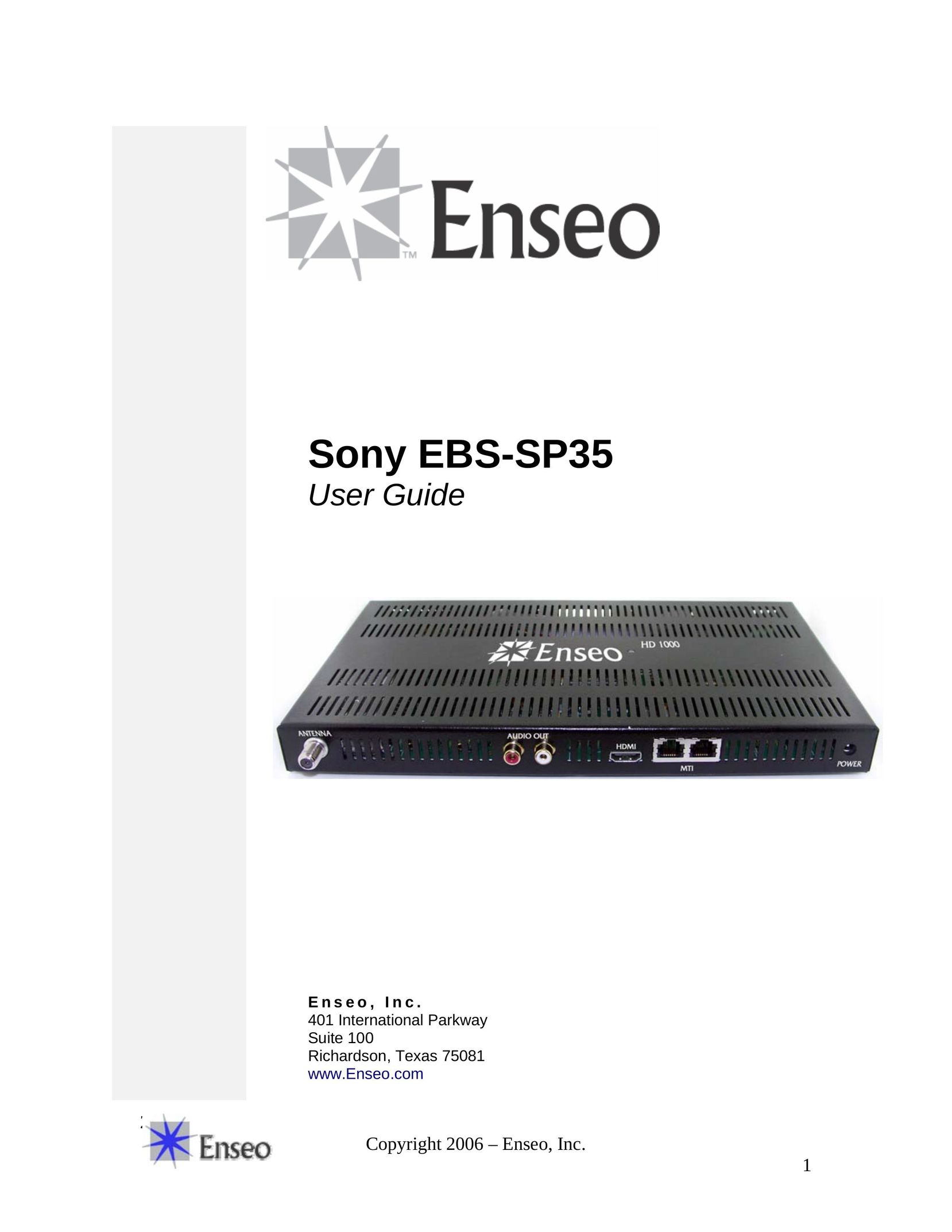 Sony EBS-SP35 TV Receiver User Manual