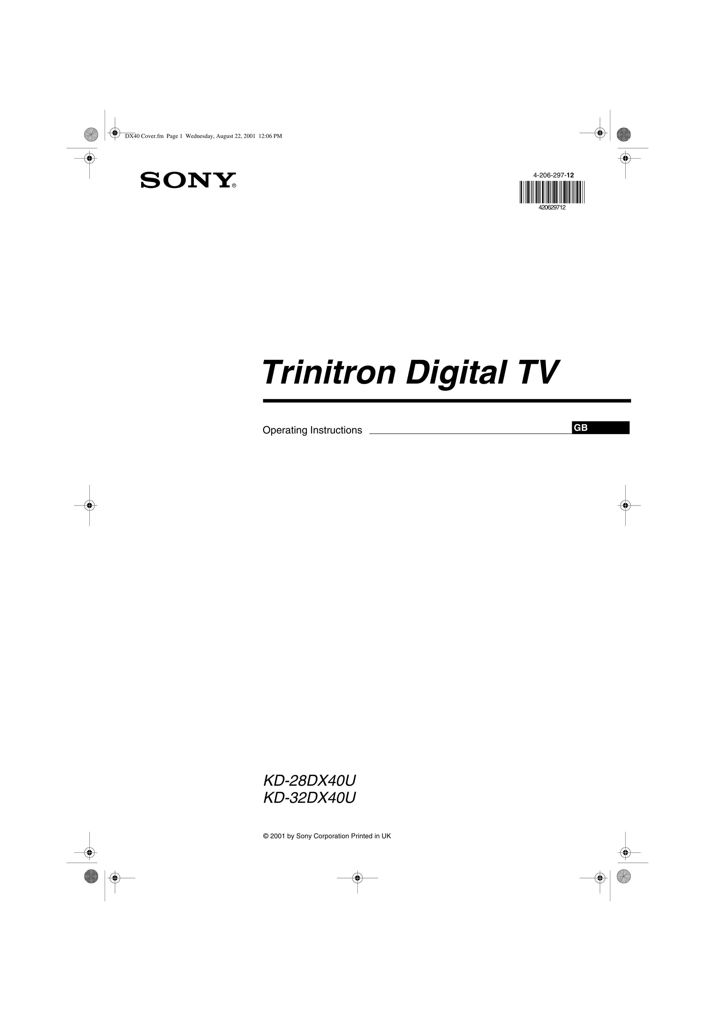 Sony KD-32DX40U TV Receiver User Manual