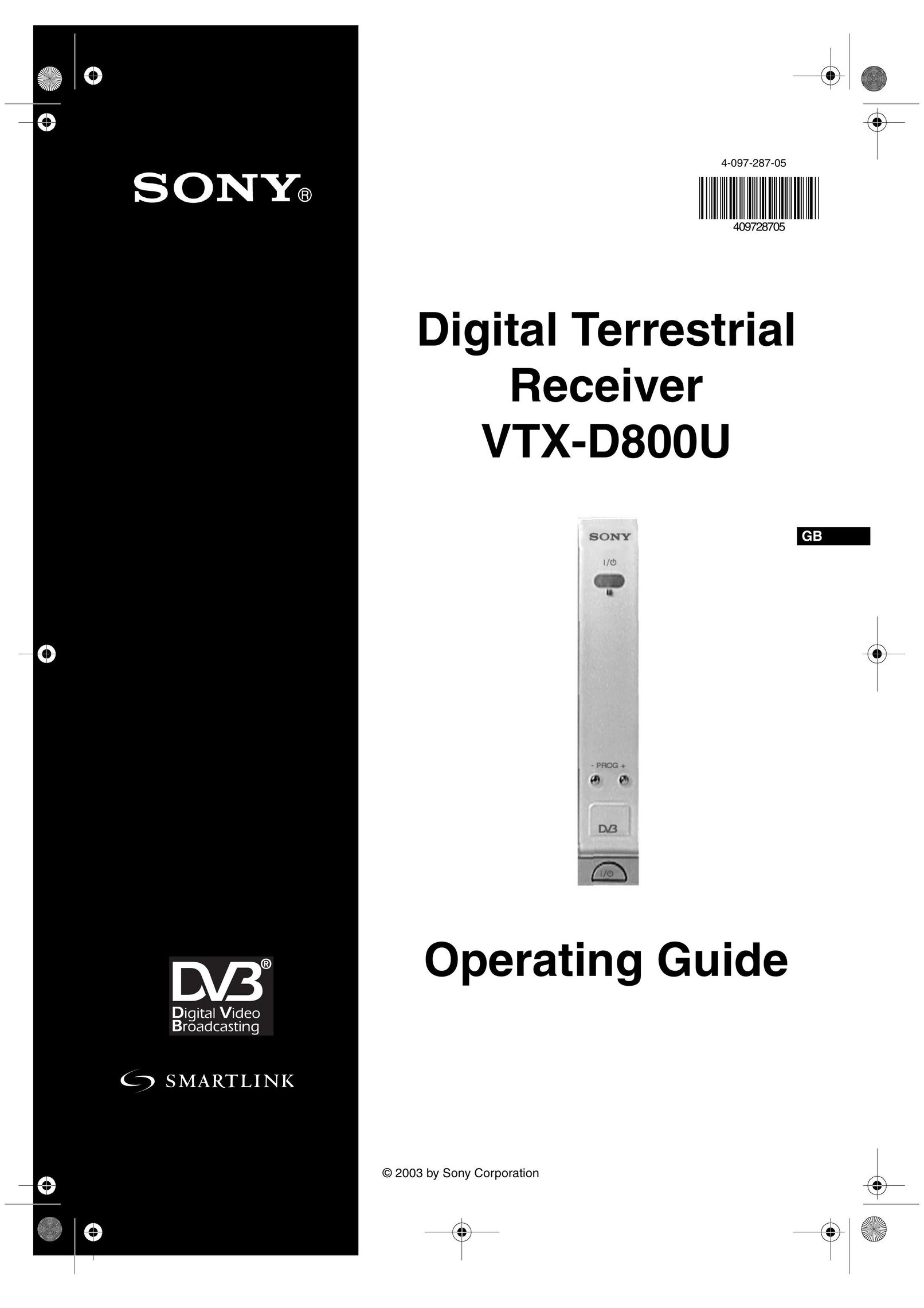 Sony VTX-D800U TV Receiver User Manual