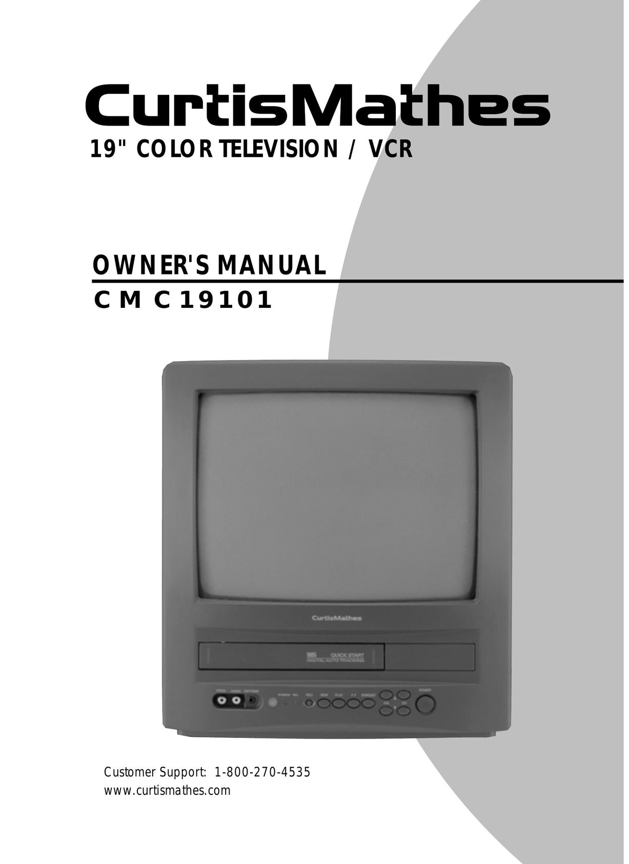 Curtis Mathes CMC 19101 TV VCR Combo User Manual