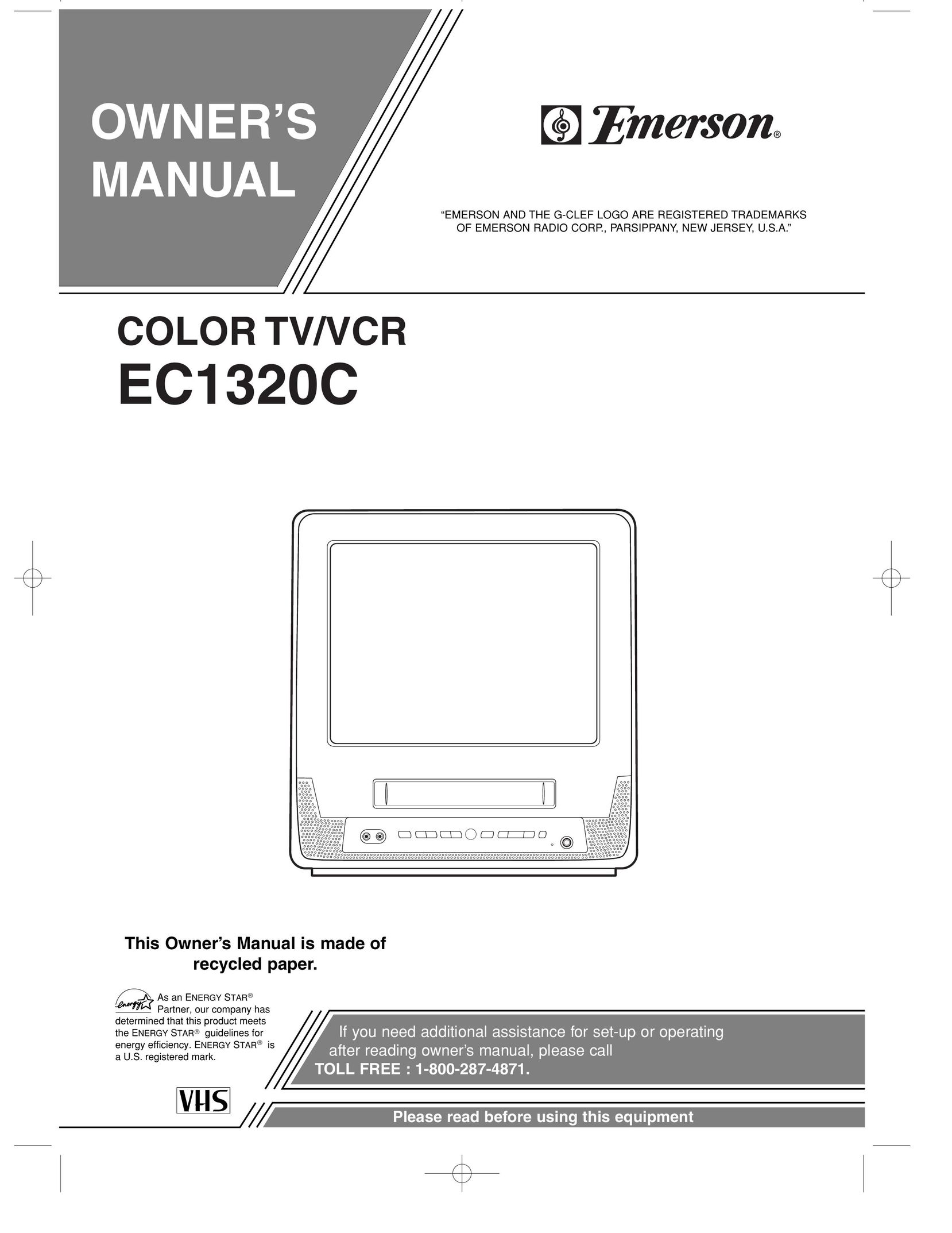Emerson EC1320C TV VCR Combo User Manual