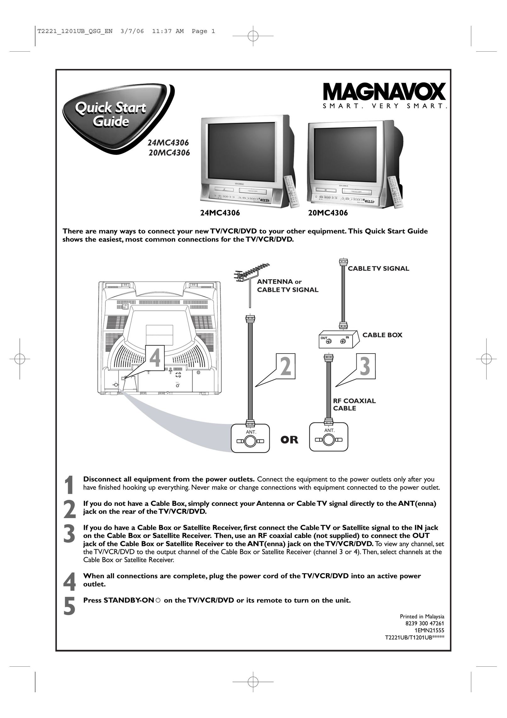 Magnavox 20MC4306 TV VCR Combo User Manual