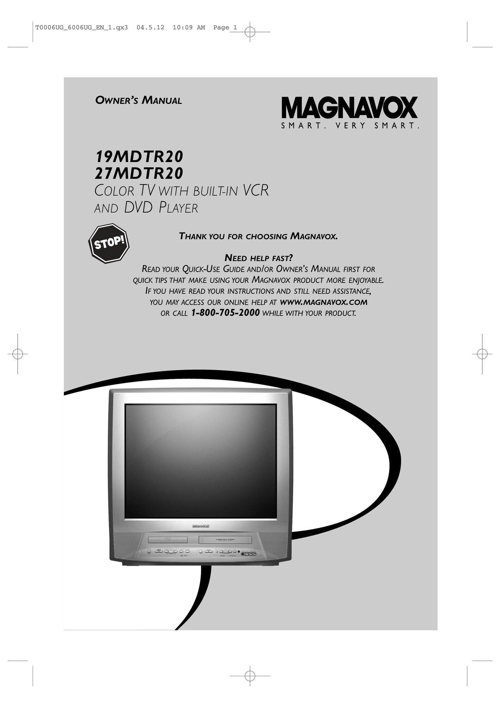 Magnavox 27MDTR20 TV VCR Combo User Manual