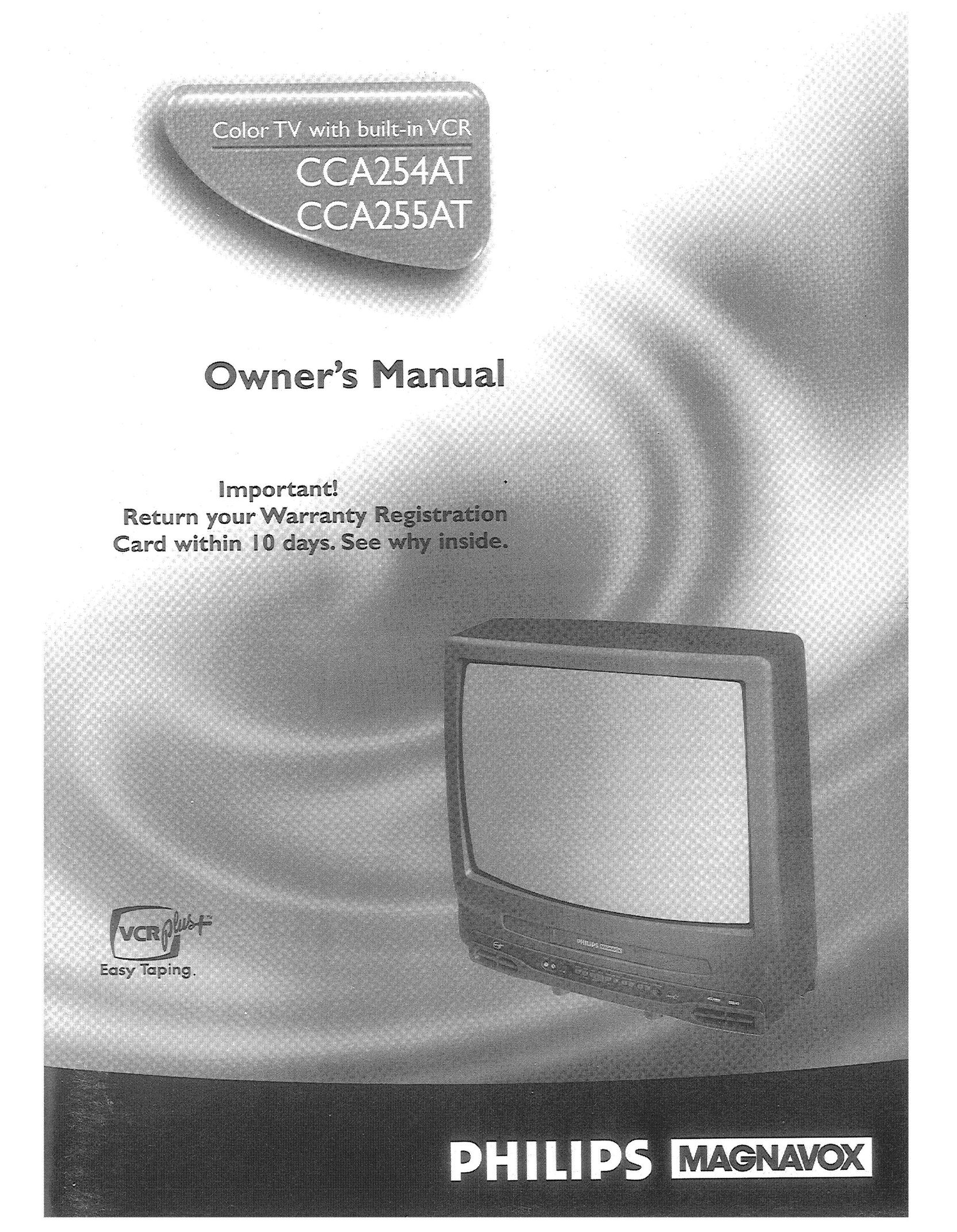 Magnavox CCA254AT TV VCR Combo User Manual