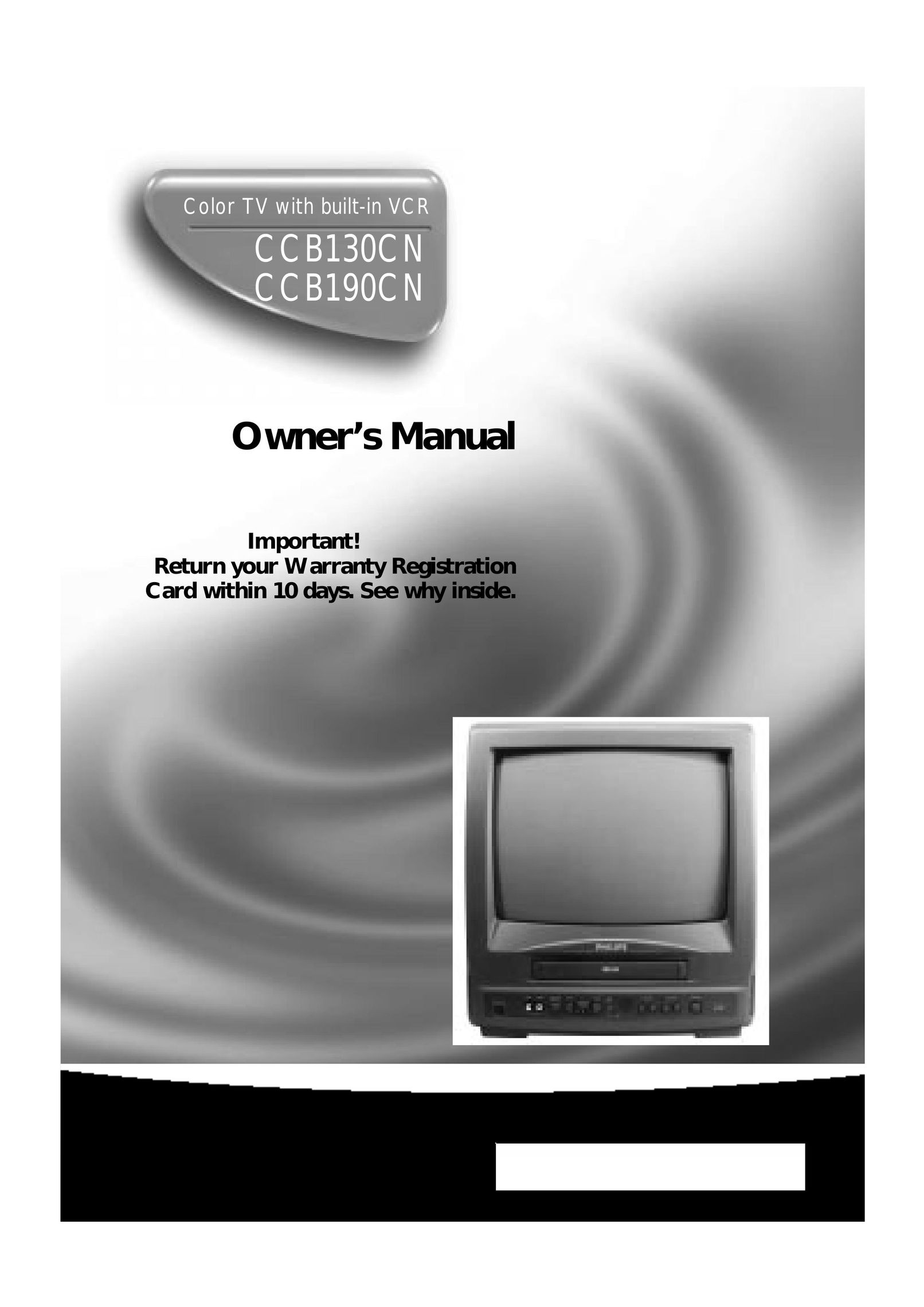 Magnavox CCB190CN TV VCR Combo User Manual
