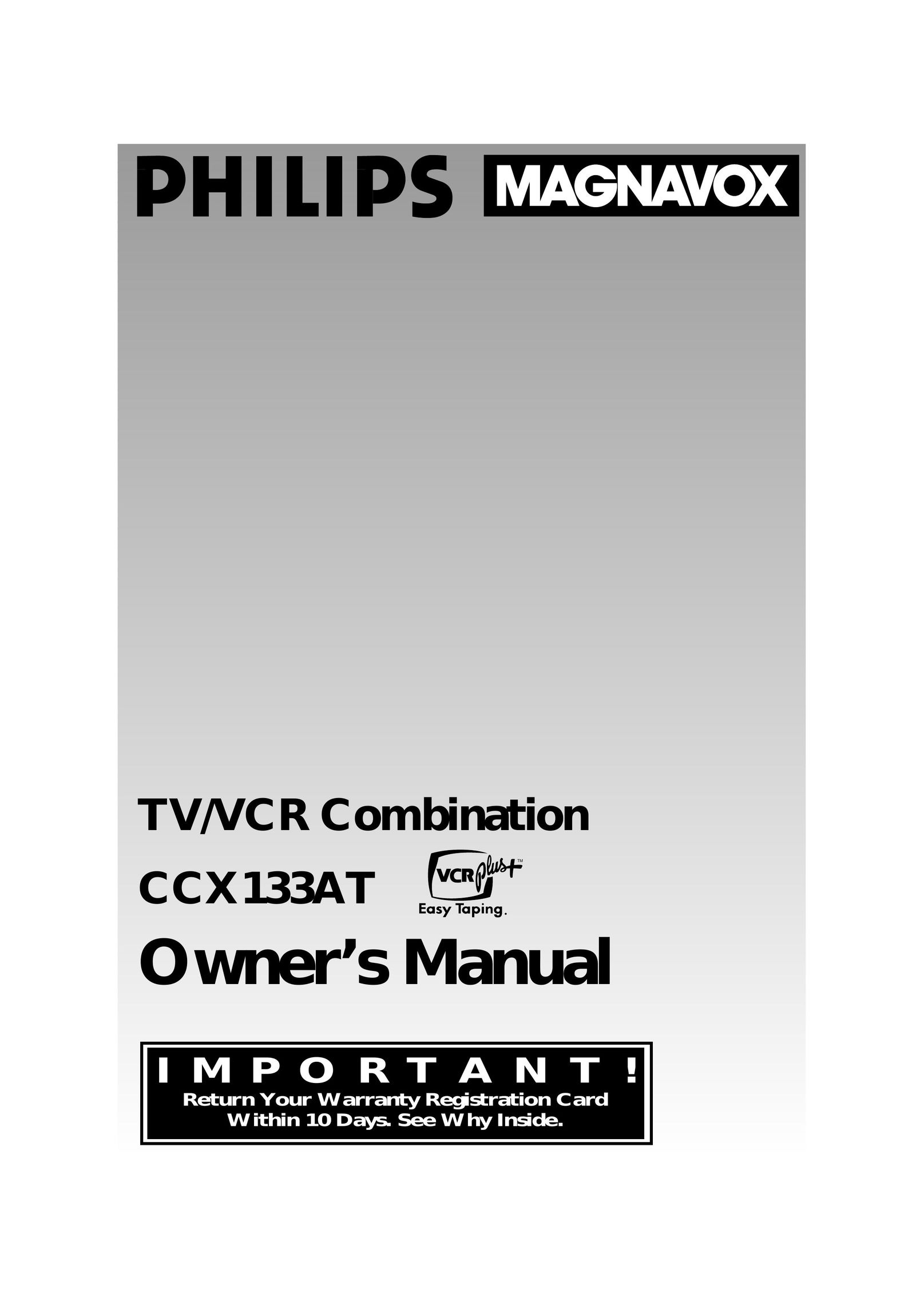 Magnavox CCX133AT99 TV VCR Combo User Manual